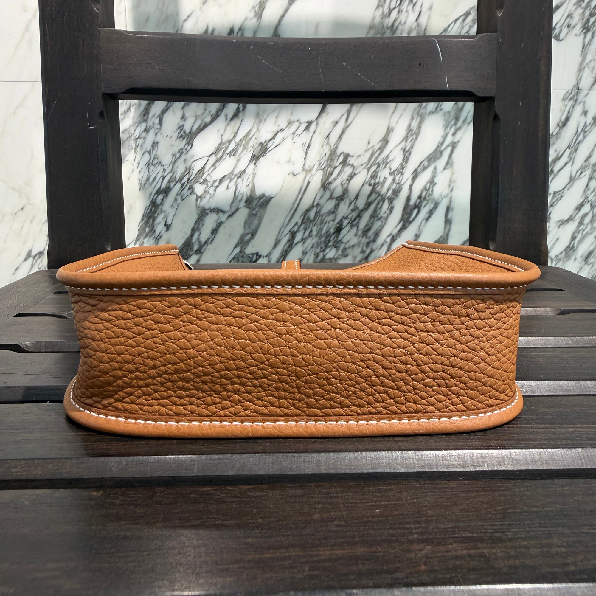HERMES Evelyn Amazon TPM "Gold" G刻印 エルメス エブリン アマゾン TPM "ゴールド" レザーショルダーバッグ G刻印