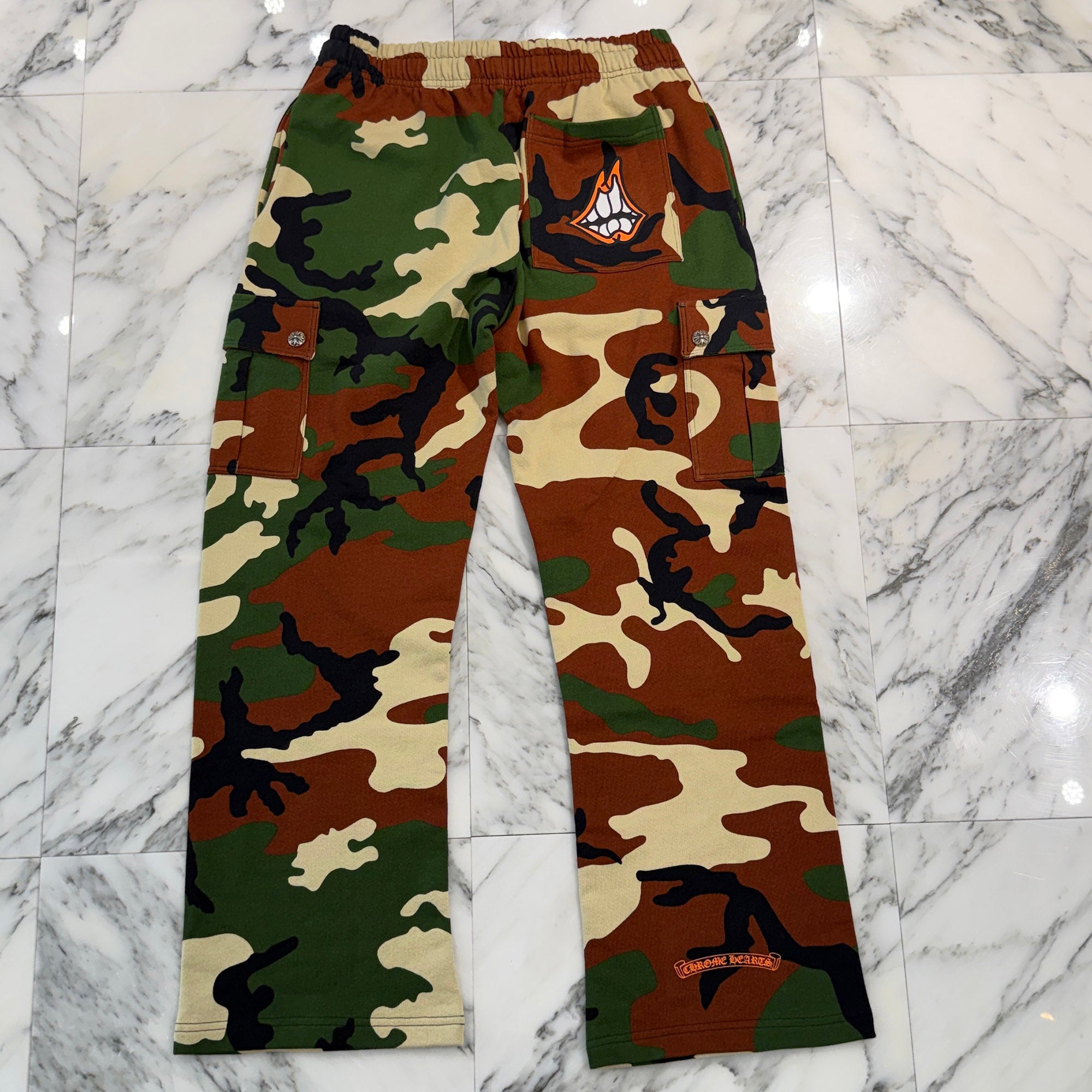 CHROME HEARTS×MATTY BOY 2022SS PPO Caution Sweat Cargo Pants Size