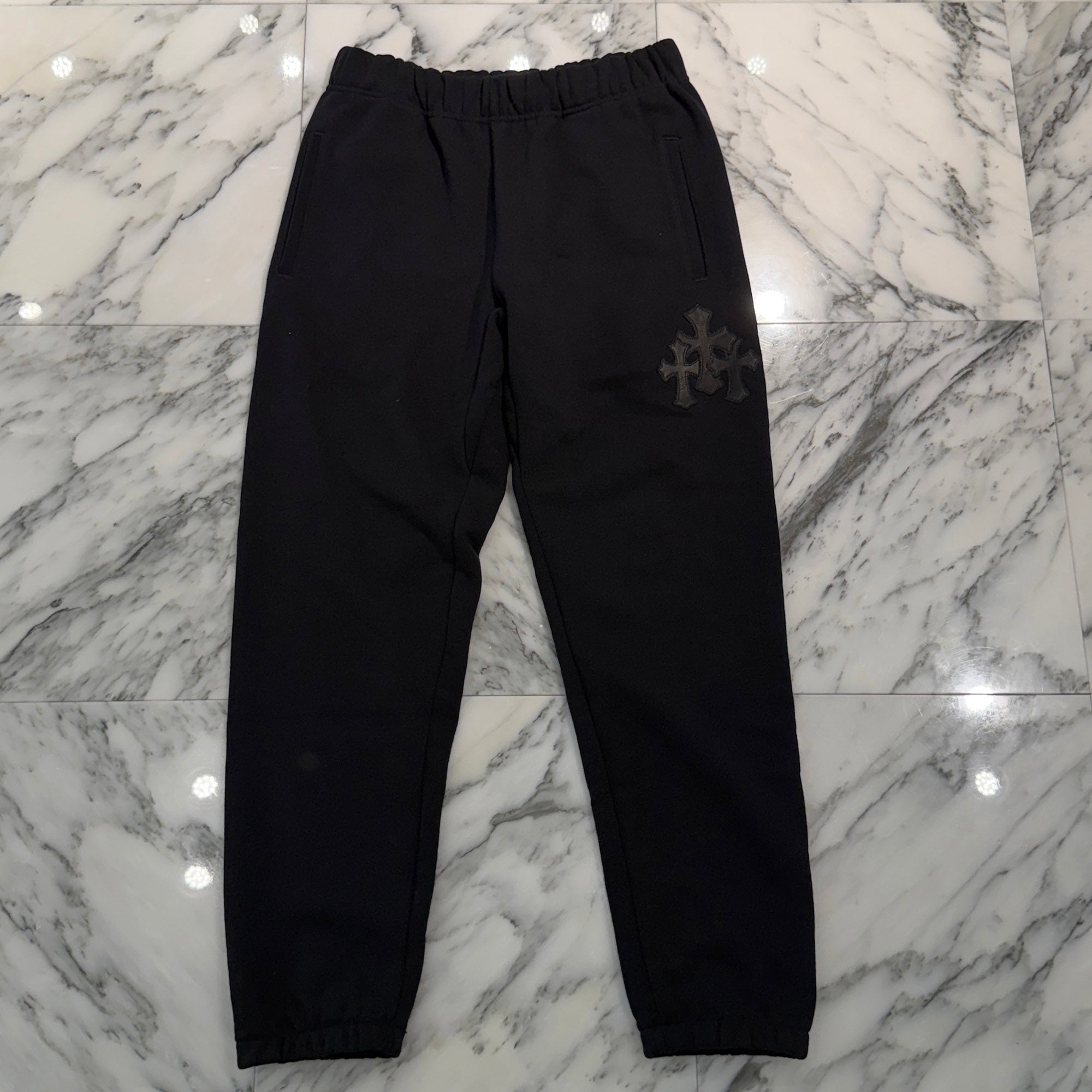 CHROME HEARTS Y NOT 3 Cemetery Cross Patch Sweat Pants Size M クロムハーツ ワイノット 3セメタリークロスパッチ スウェットパンツ サイズM