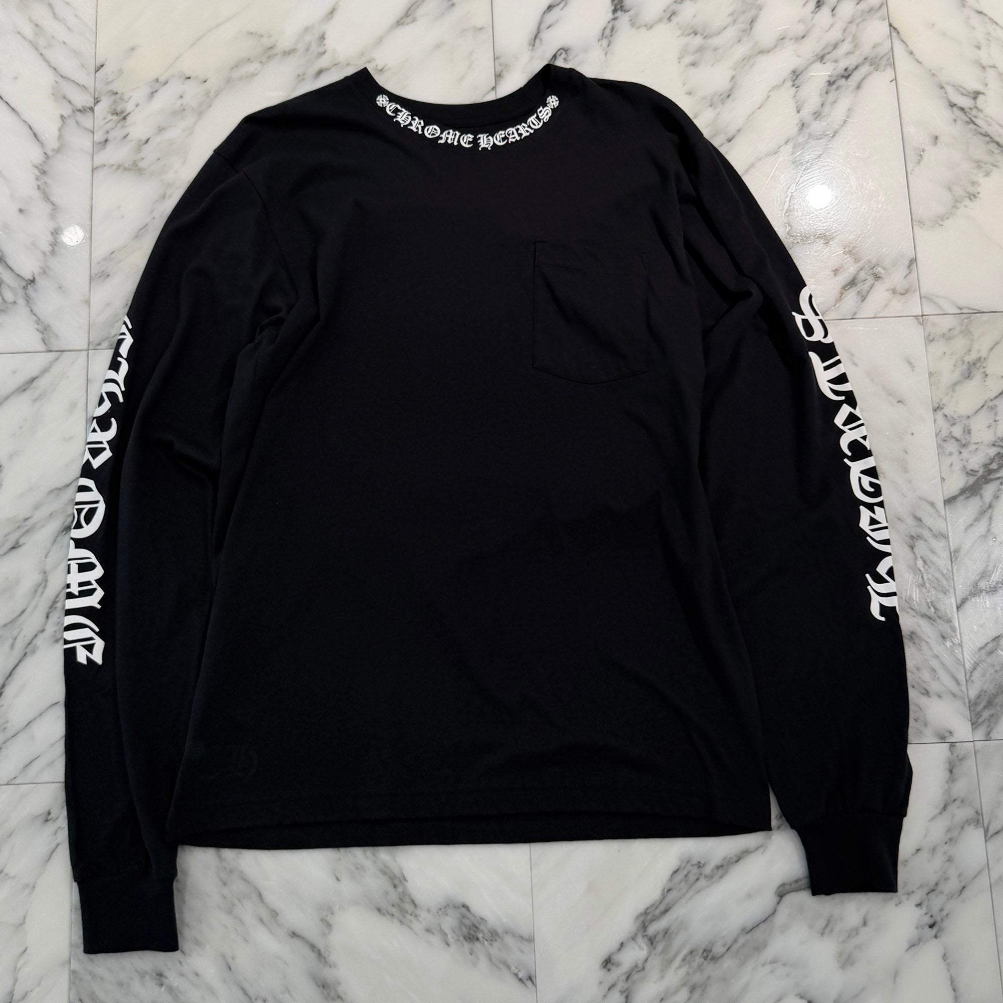 CHROME HEARTS Neck Logo Long Sleeve Tee Size L クロムハーツ ネックロゴ ロングスリーブTシャツ サイズL