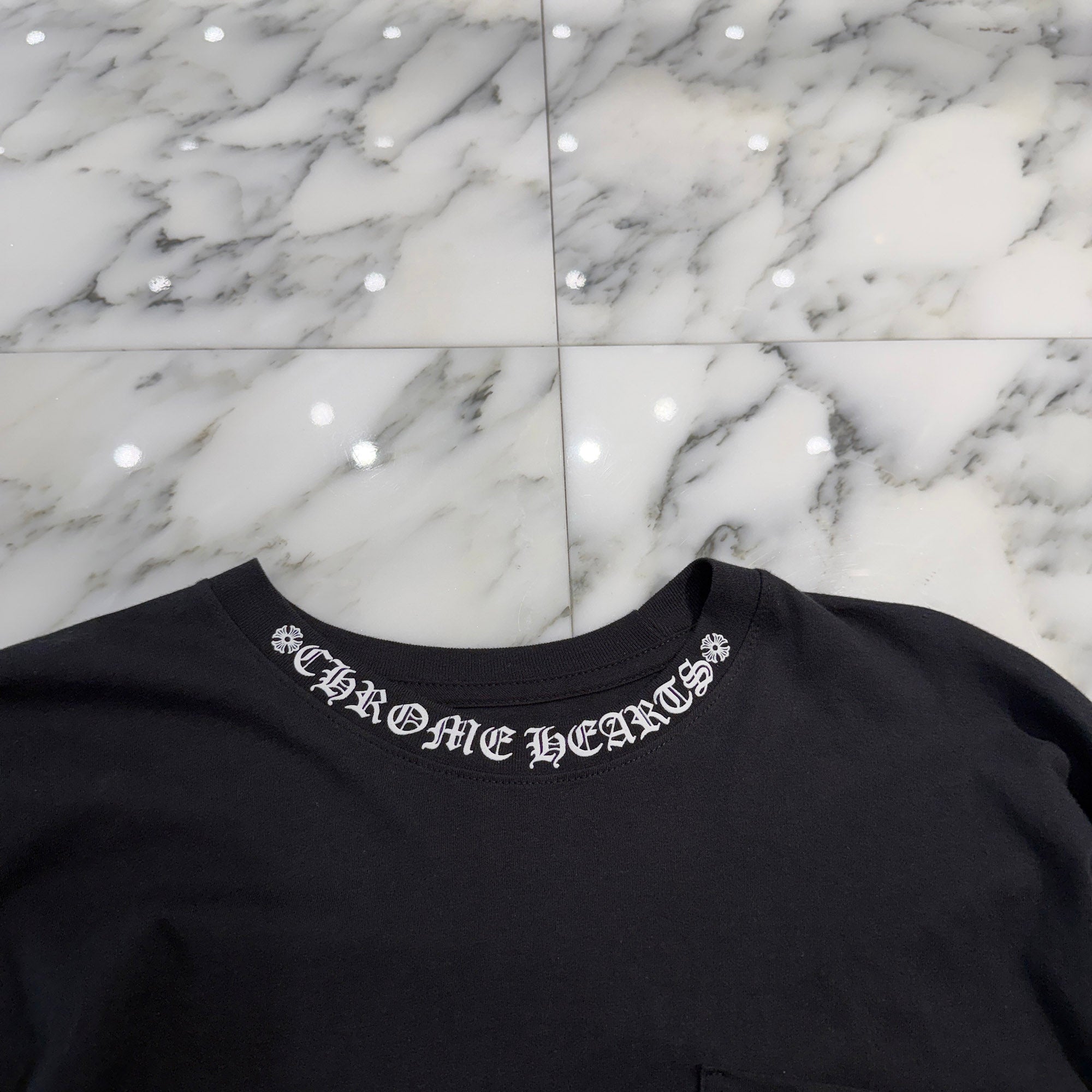 CHROME HEARTS Neck Logo Long Sleeve Tee Size L クロムハーツ ネックロゴ ロングスリーブTシャツ サイズL