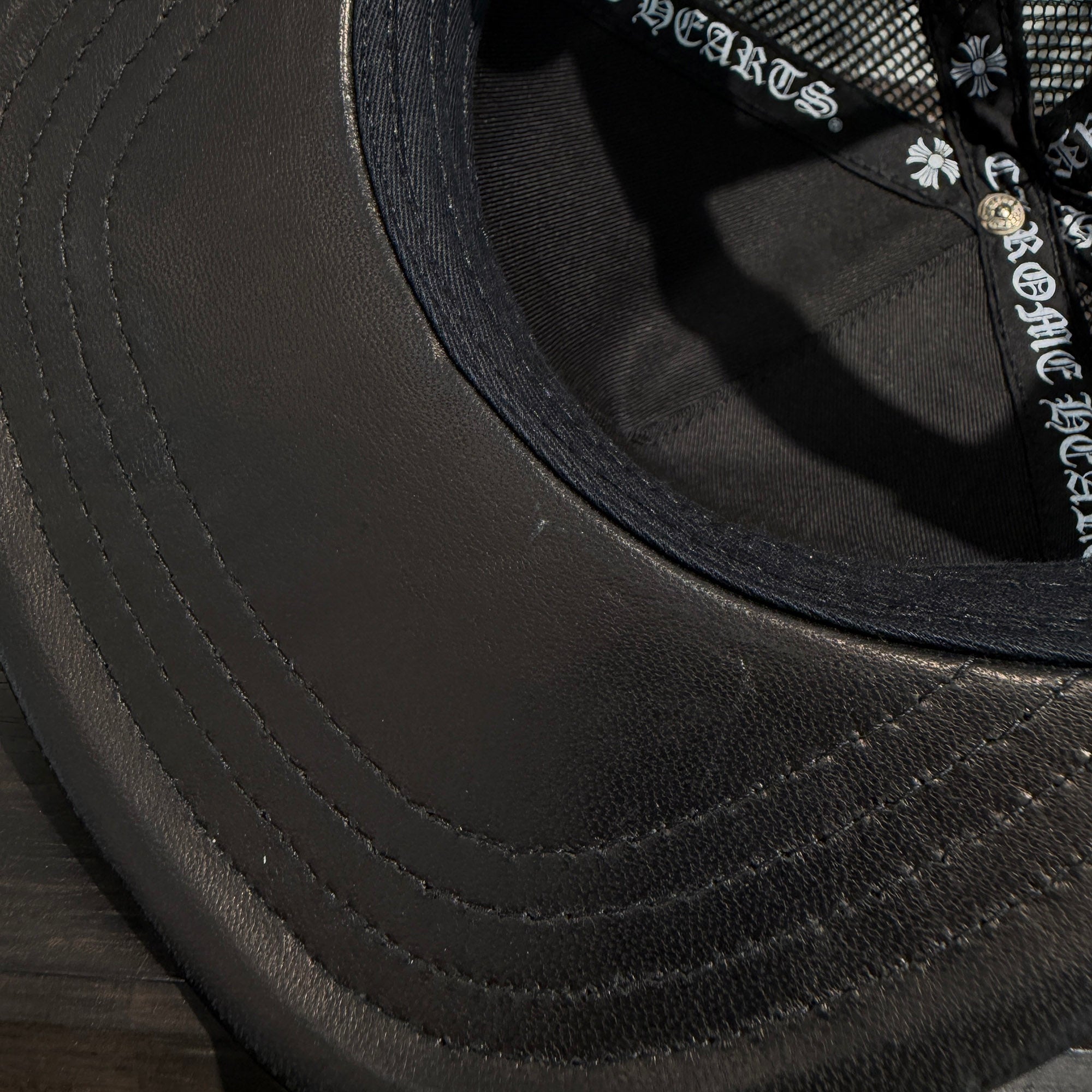 CHROME HEARTS Cemetary Cross Leather Patch Trucker Cap Size ONE SIZE (51-61) クロムハーツ セメタリークロス レザーパッチ トラッカーキャップ サイズONE SIZE (51-61)