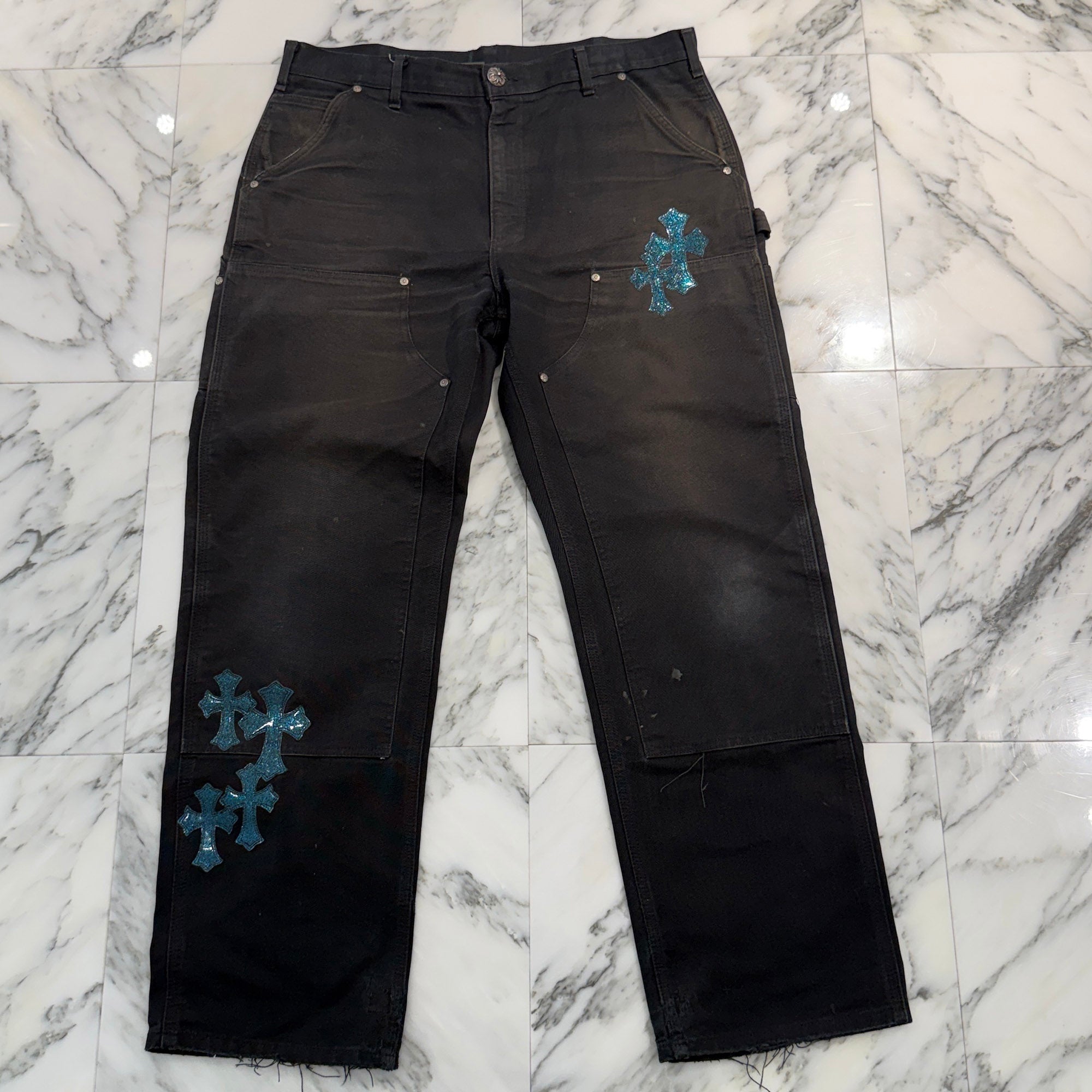 CHROME HEARTS × Carhartt VNTG Galaxy Cross Patch Double Knee Painter Pants Size 36 クロムハーツ × カーハート ヴィンテージ ギャラクシークロスパッチ ダブルニーペインター パンツ サイズ36