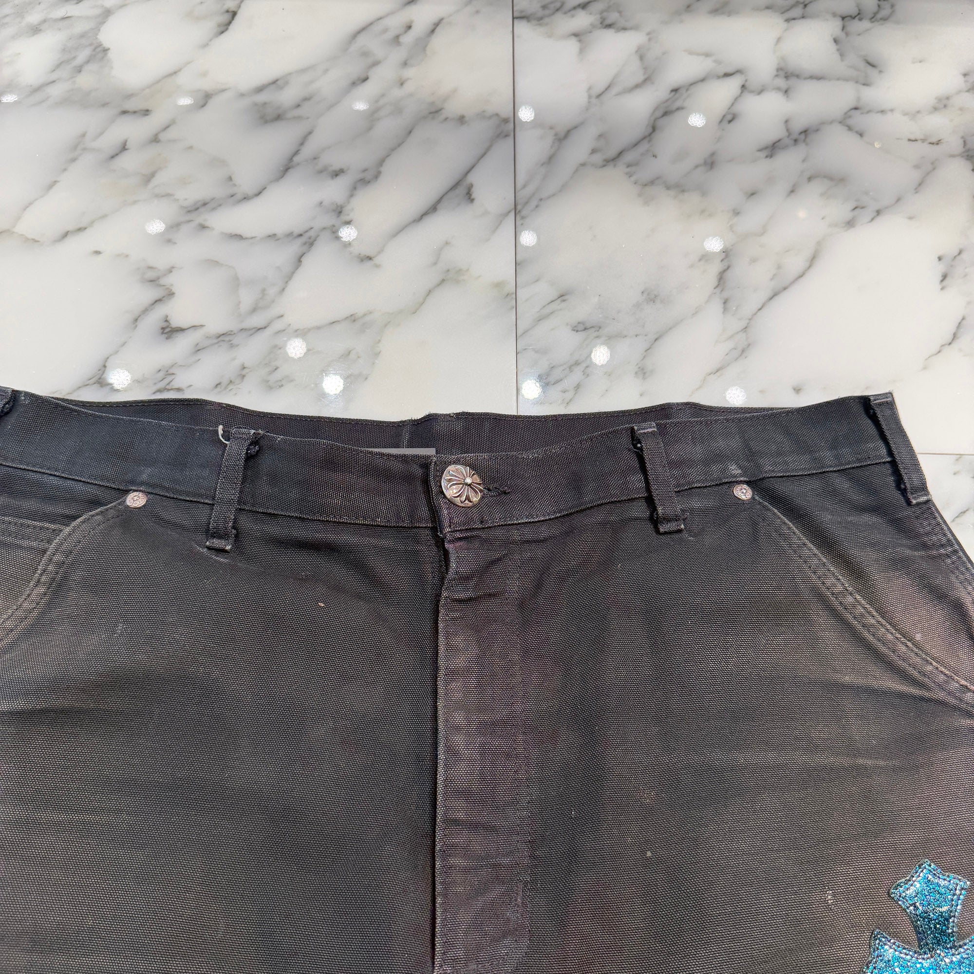 CHROME HEARTS × Carhartt VNTG Galaxy Cross Patch Double Knee Painter Pants Size 36 クロムハーツ × カーハート ヴィンテージ ギャラクシークロスパッチ ダブルニーペインター パンツ サイズ36