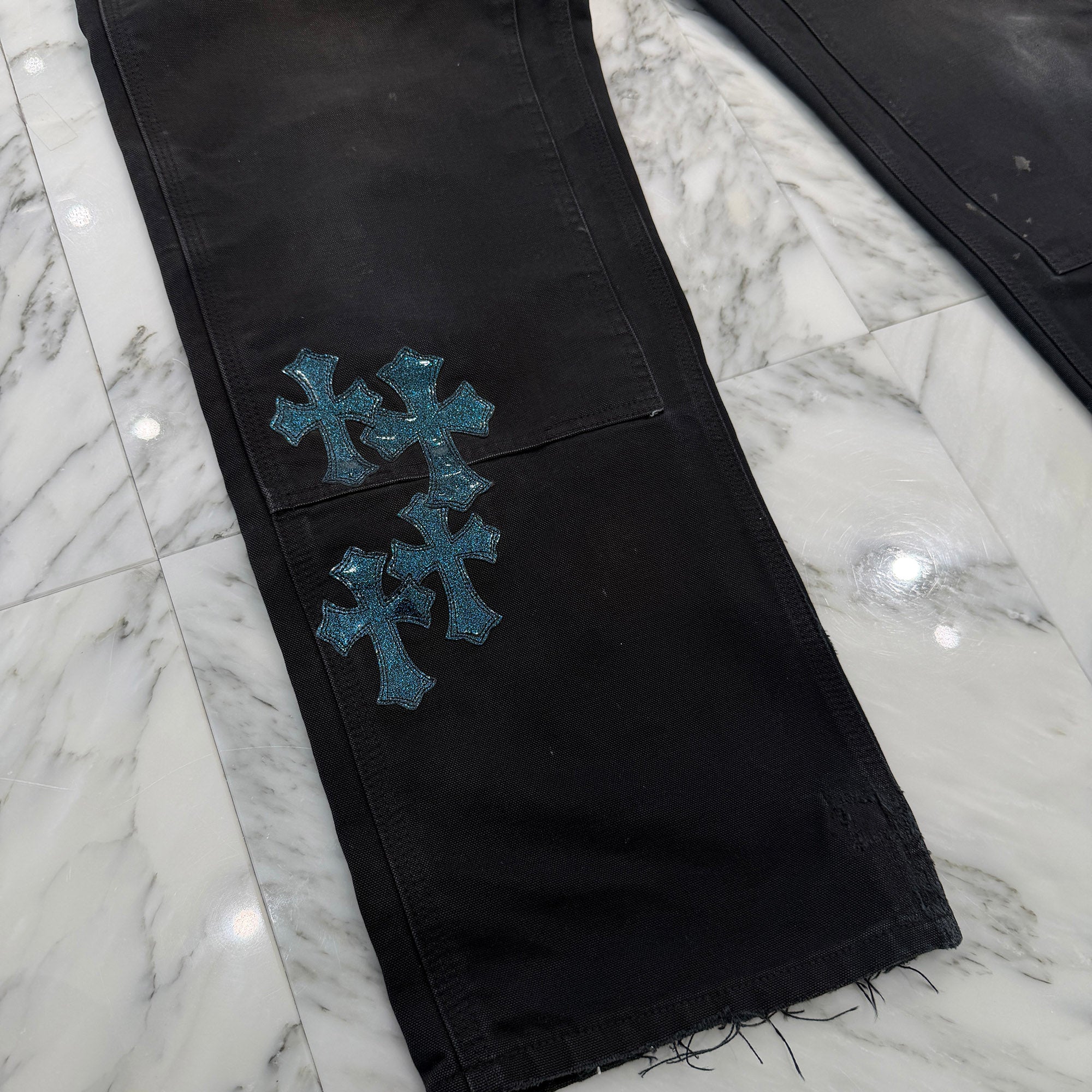 CHROME HEARTS × Carhartt VNTG Galaxy Cross Patch Double Knee Painter Pants Size 36 クロムハーツ × カーハート ヴィンテージ ギャラクシークロスパッチ ダブルニーペインター パンツ サイズ36