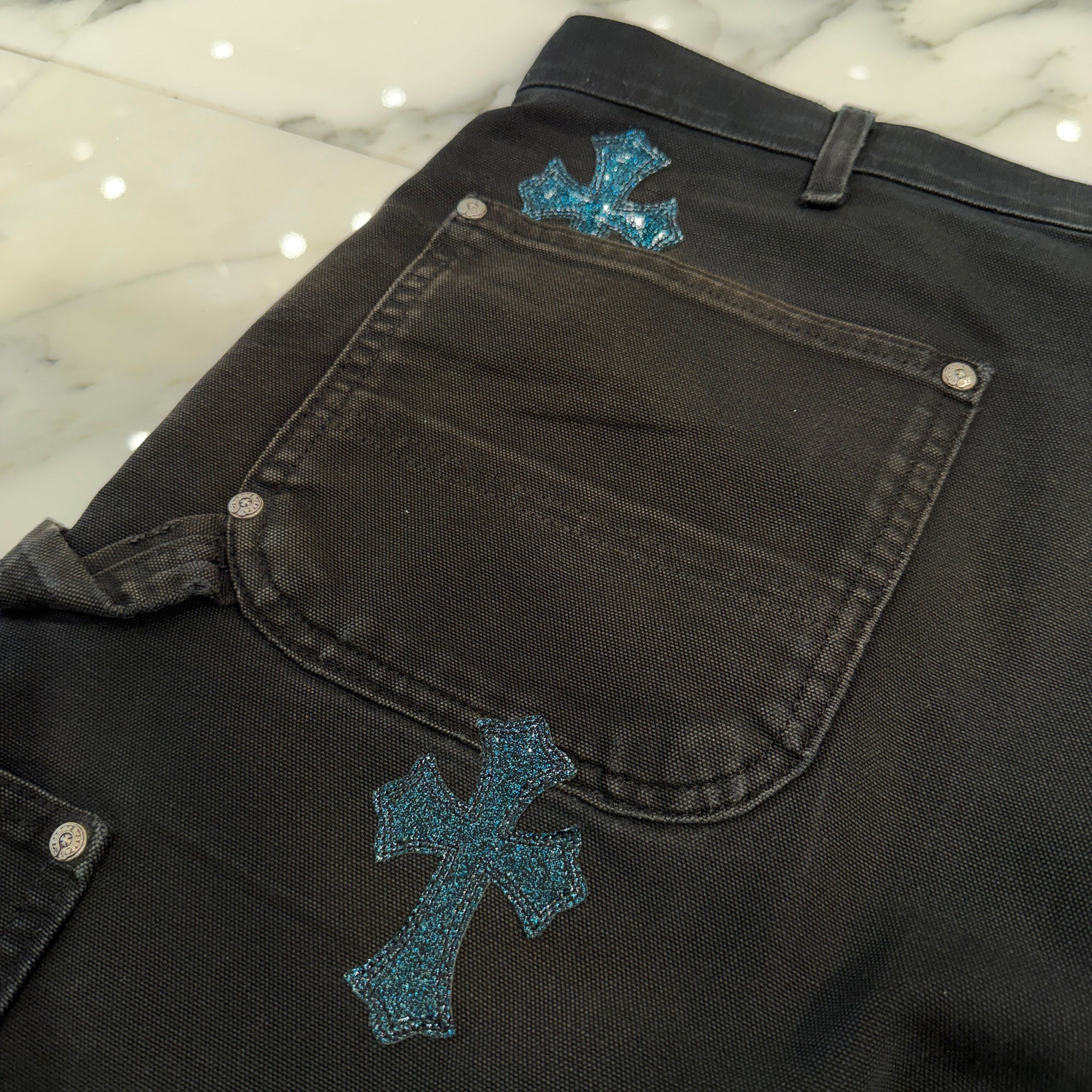 CHROME HEARTS × Carhartt VNTG Galaxy Cross Patch Double Knee Painter Pants Size 36 クロムハーツ × カーハート ヴィンテージ ギャラクシークロスパッチ ダブルニーペインター パンツ サイズ36