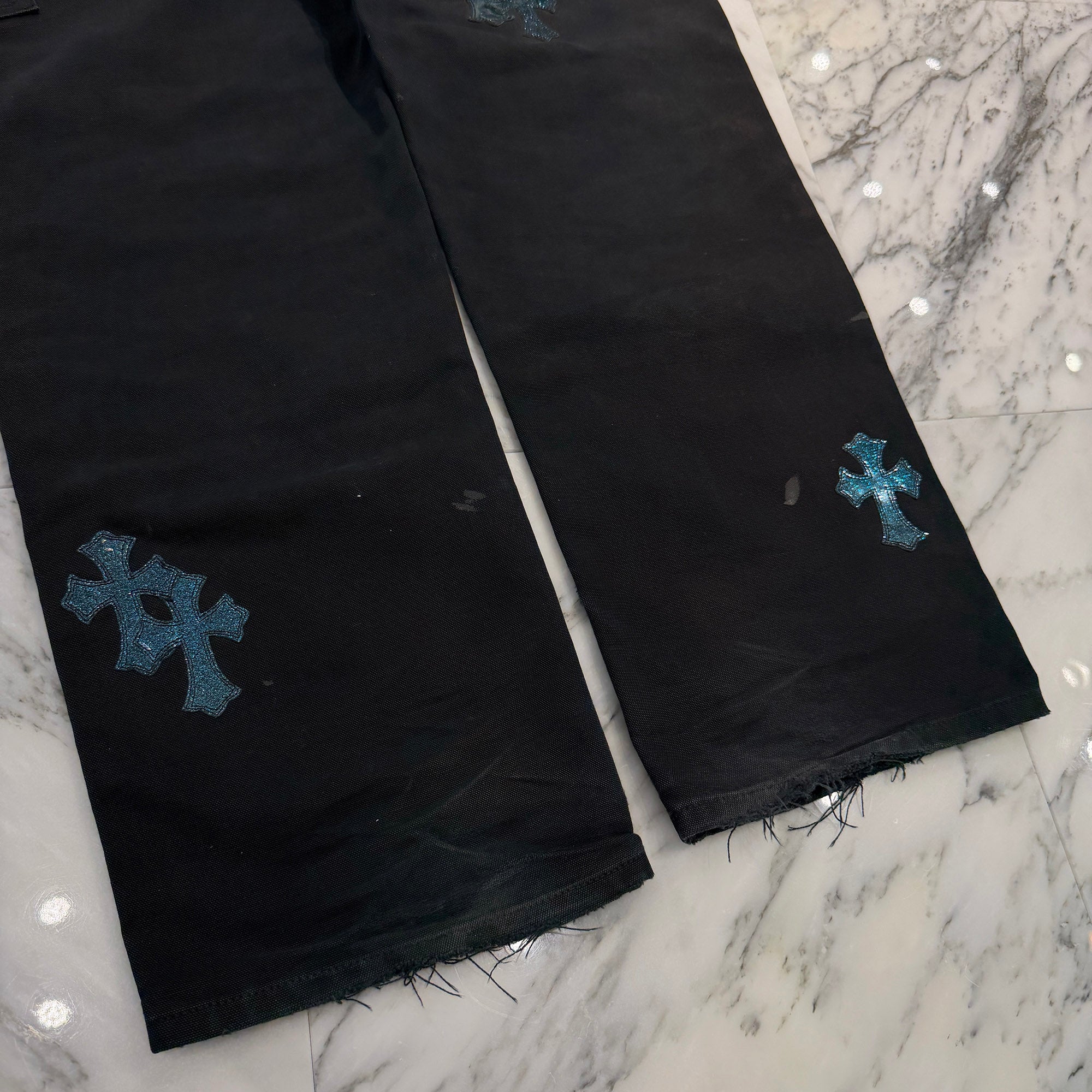 CHROME HEARTS × Carhartt VNTG Galaxy Cross Patch Double Knee Painter Pants Size 36 クロムハーツ × カーハート ヴィンテージ ギャラクシークロスパッチ ダブルニーペインター パンツ サイズ36