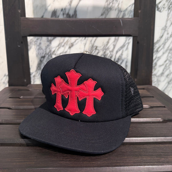 CHROME HEARTS Triple Cross Patch Trucker Cap ONE SIZE (51-61) クロムハーツ トリプルクロスパッチ トラッカーキャップ ONE SIZE (51-61)