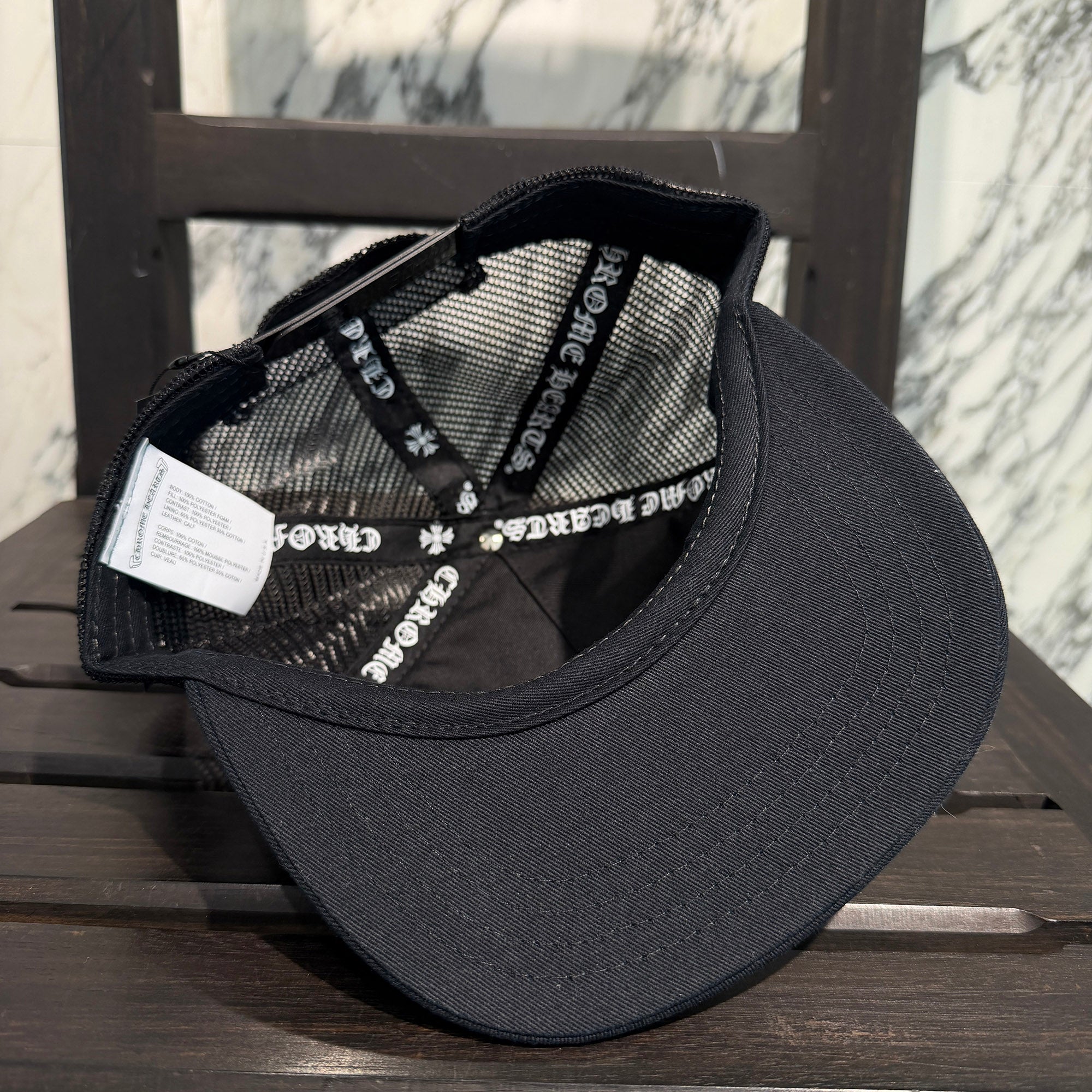 CHROME HEARTS Triple Cross Patch Trucker Cap ONE SIZE (51-61) クロムハーツ トリプルクロスパッチ トラッカーキャップ ONE SIZE (51-61)
