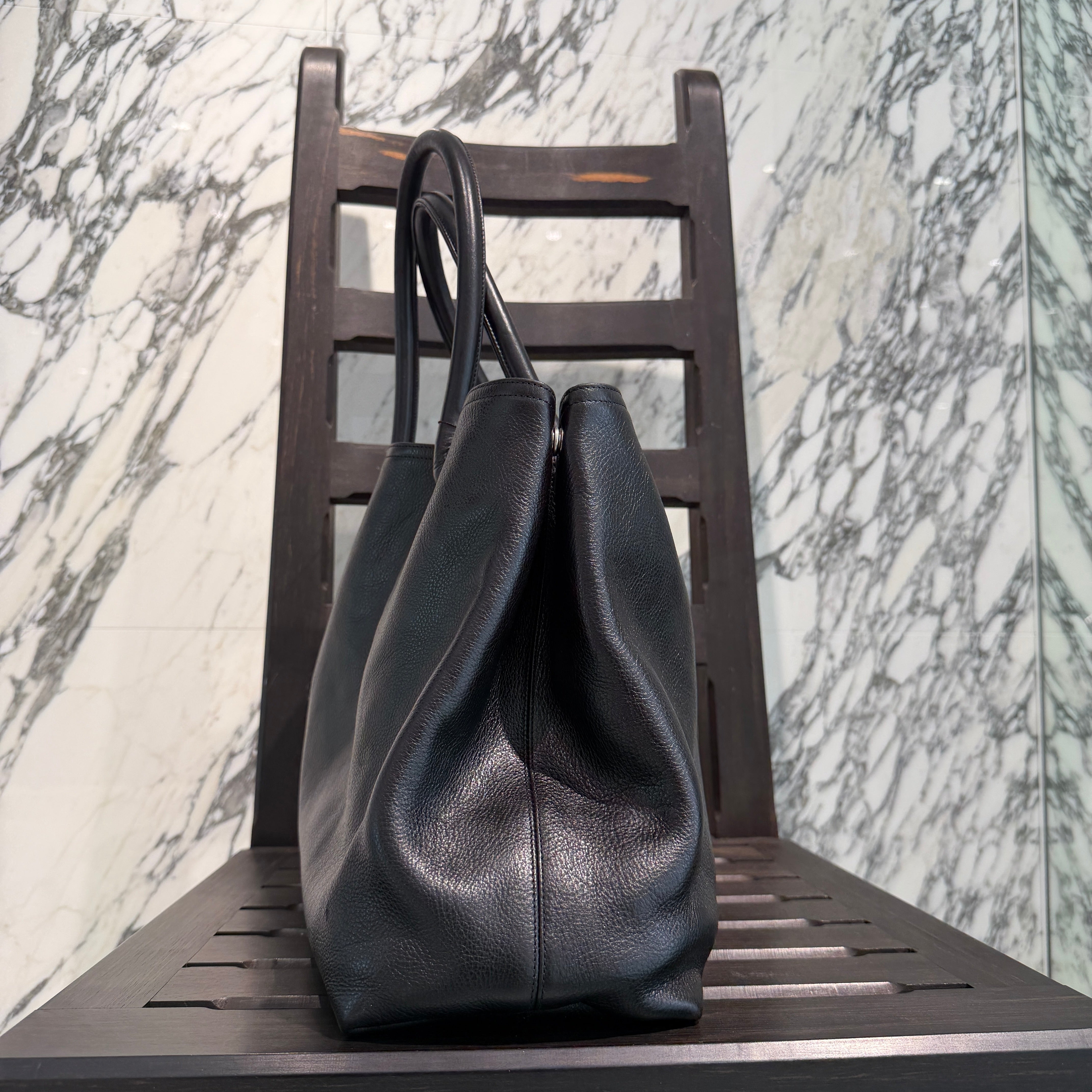 CHROME HEARTS Cemetery Star Patch Leather Tote Bag クロムハーツ セメタリースターパッチ レザートートバッグ
