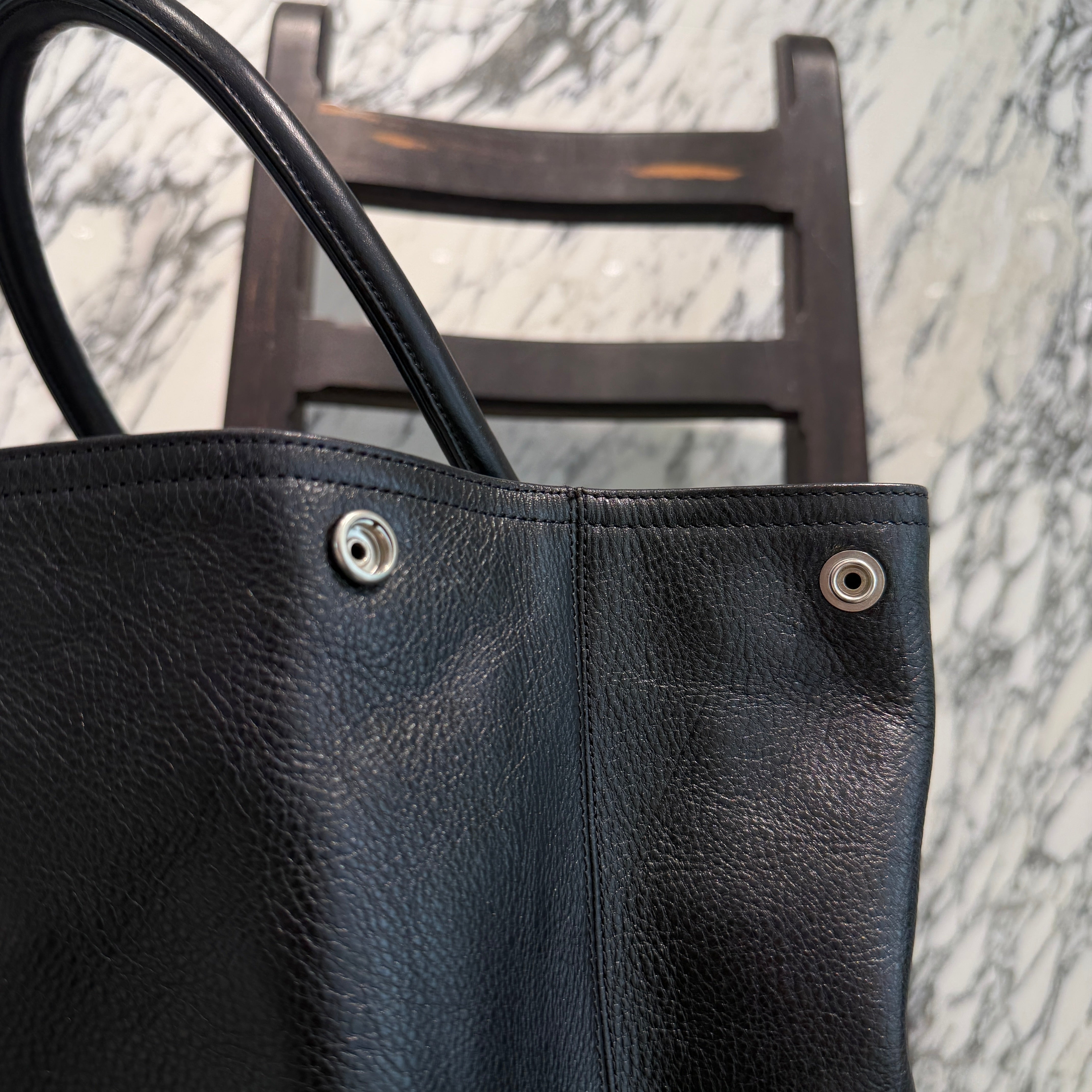 CHROME HEARTS Cemetery Star Patch Leather Tote Bag クロムハーツ セメタリースターパッチ レザートートバッグ