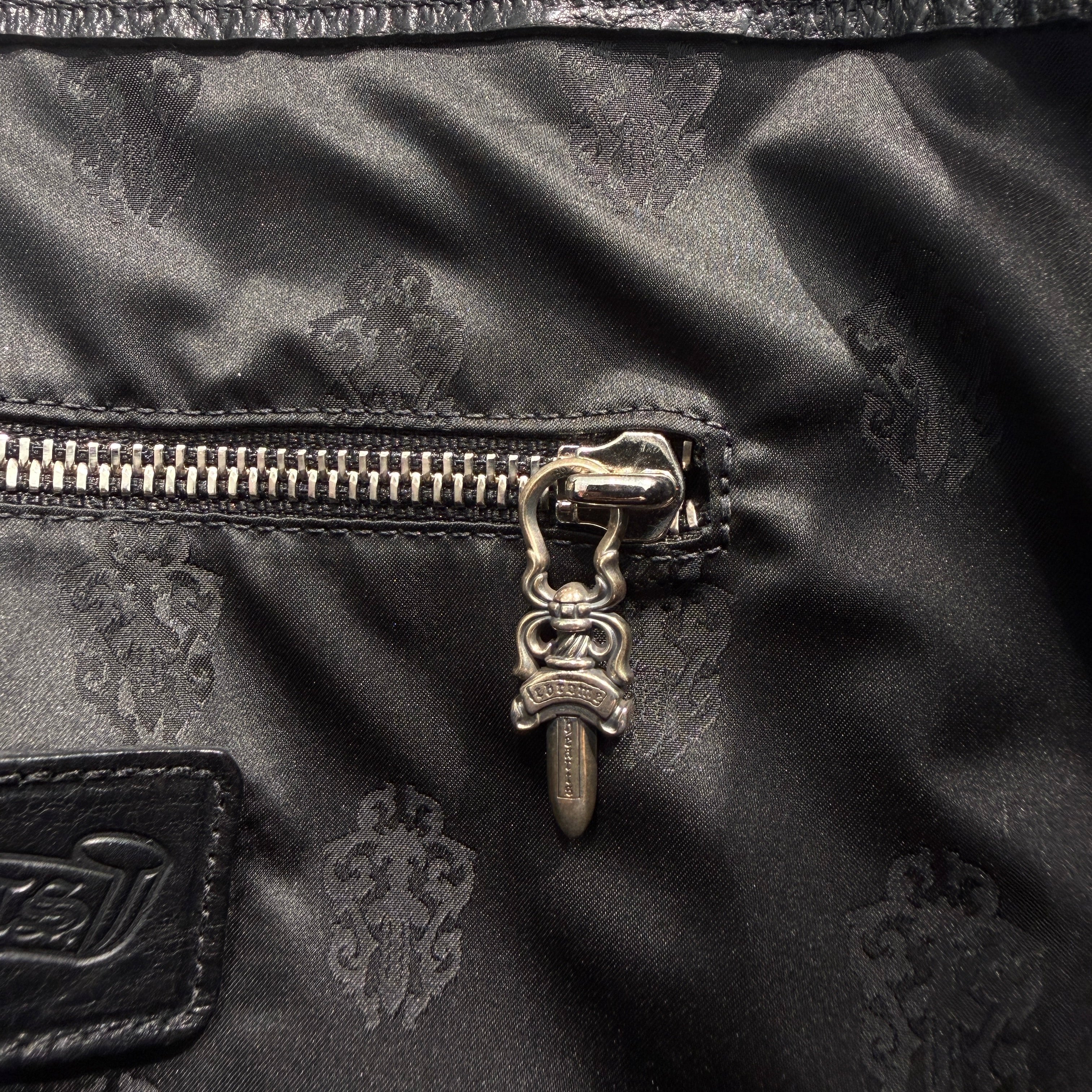 CHROME HEARTS Cemetery Star Patch Leather Tote Bag クロムハーツ セメタリースターパッチ レザートートバッグ