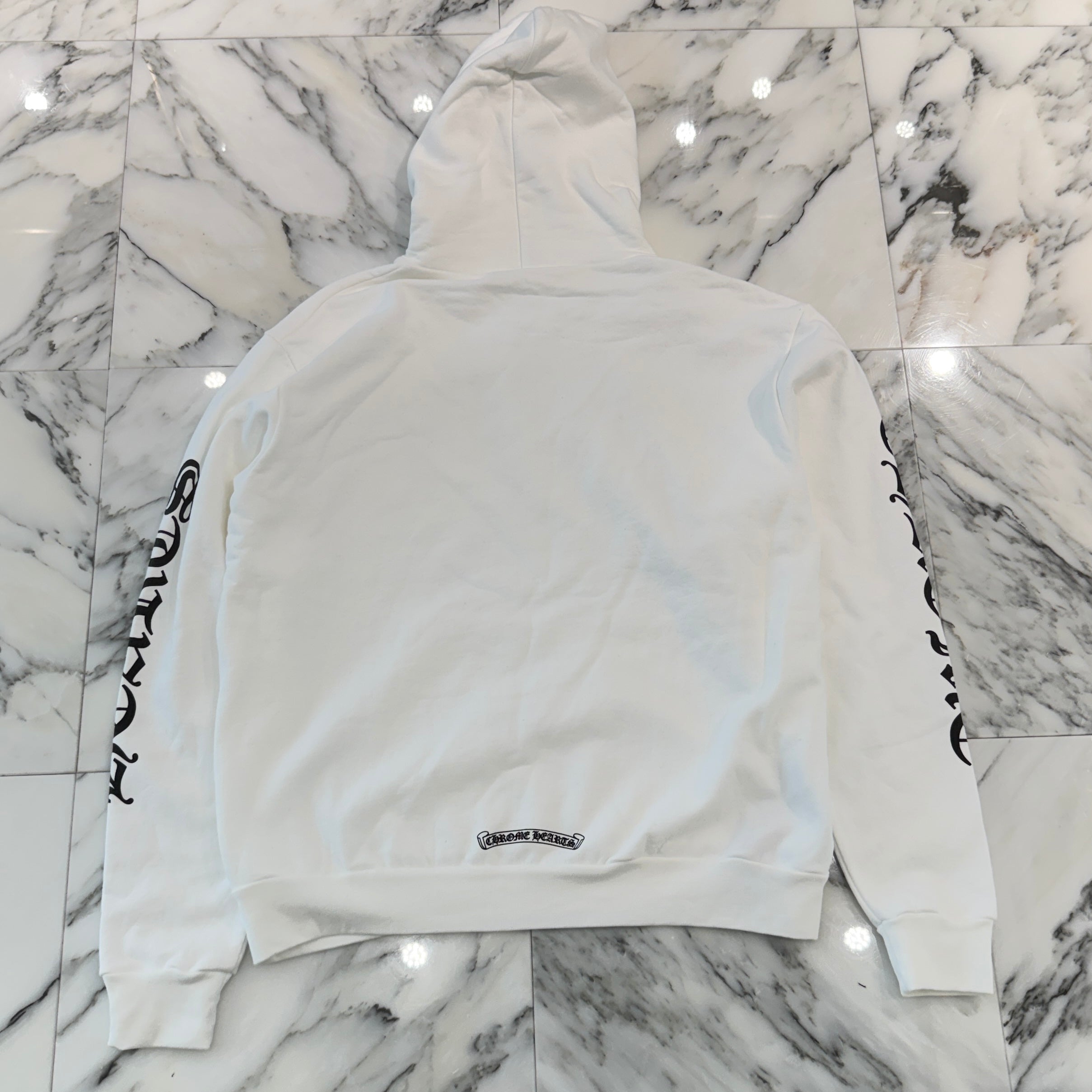 CHROME HEARTS Vertical Logo Pullover Hoodie Size S クロムハーツ ヴァーティカルロゴ プルオーバーフーディー サイズS