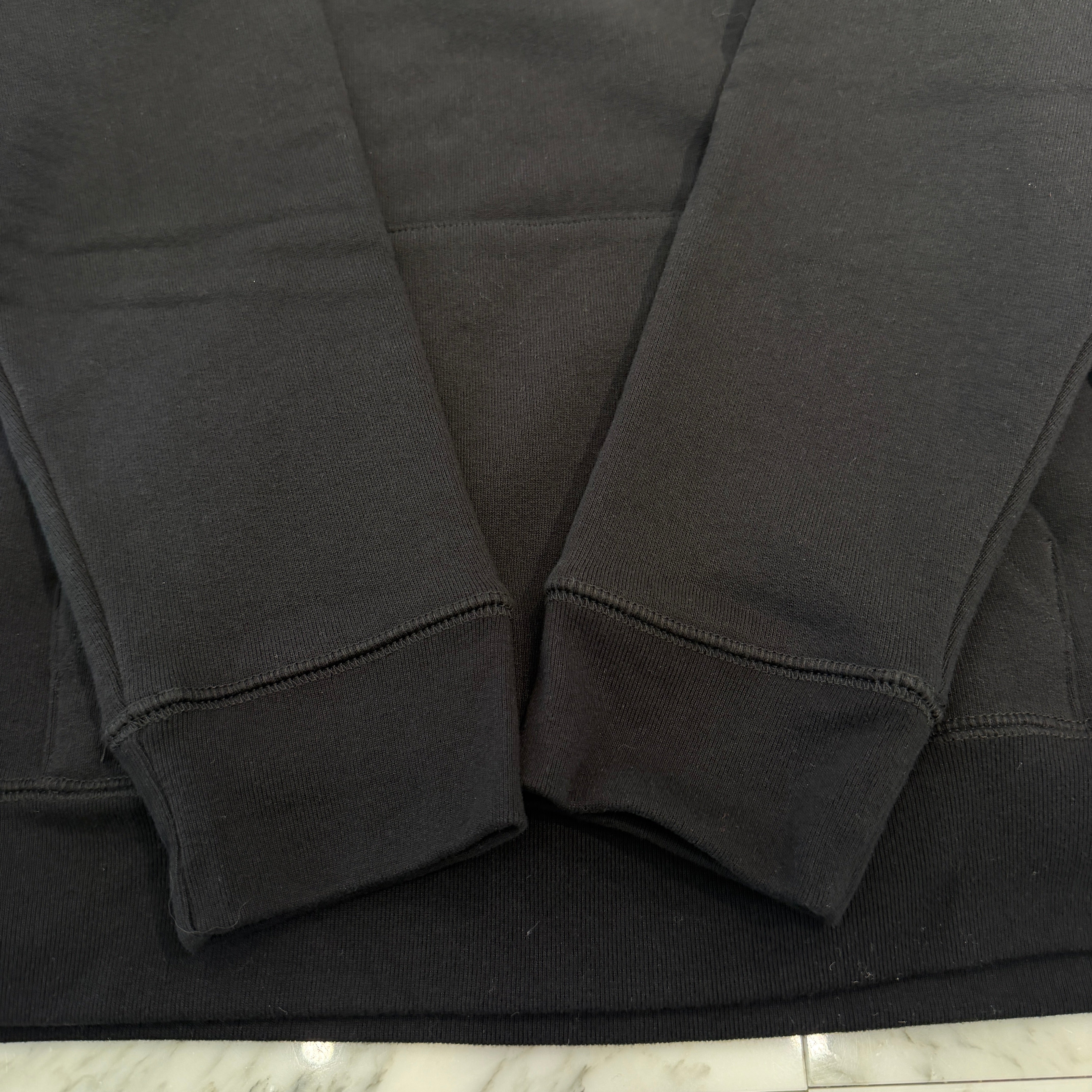 CHROME HEARTS Y NOT Cemetery Cross Leather Patch Half Zip Sweatshirt Size M クロムハーツ ワイノット セメタリークロス レザーパッチ ハーフジップ スウェットシャツ サイズM