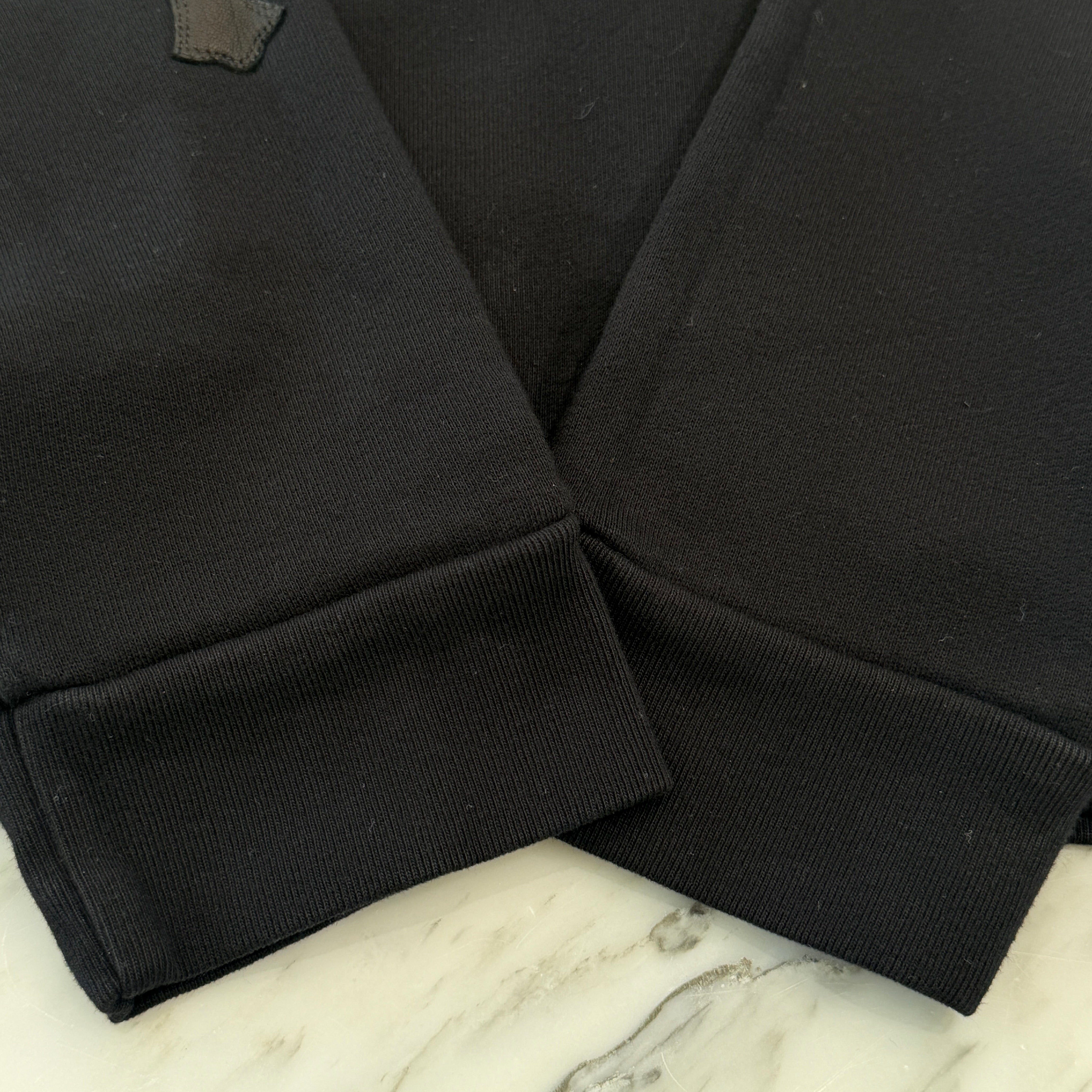CHROME HEARTS Y NOT Multi Leather Cross Patch Half Zip Sweatshirt Size XS クロムハーツ ワイノット マルチレザークロスパッチ ハーフジップ スウェットシャツ サイズXS