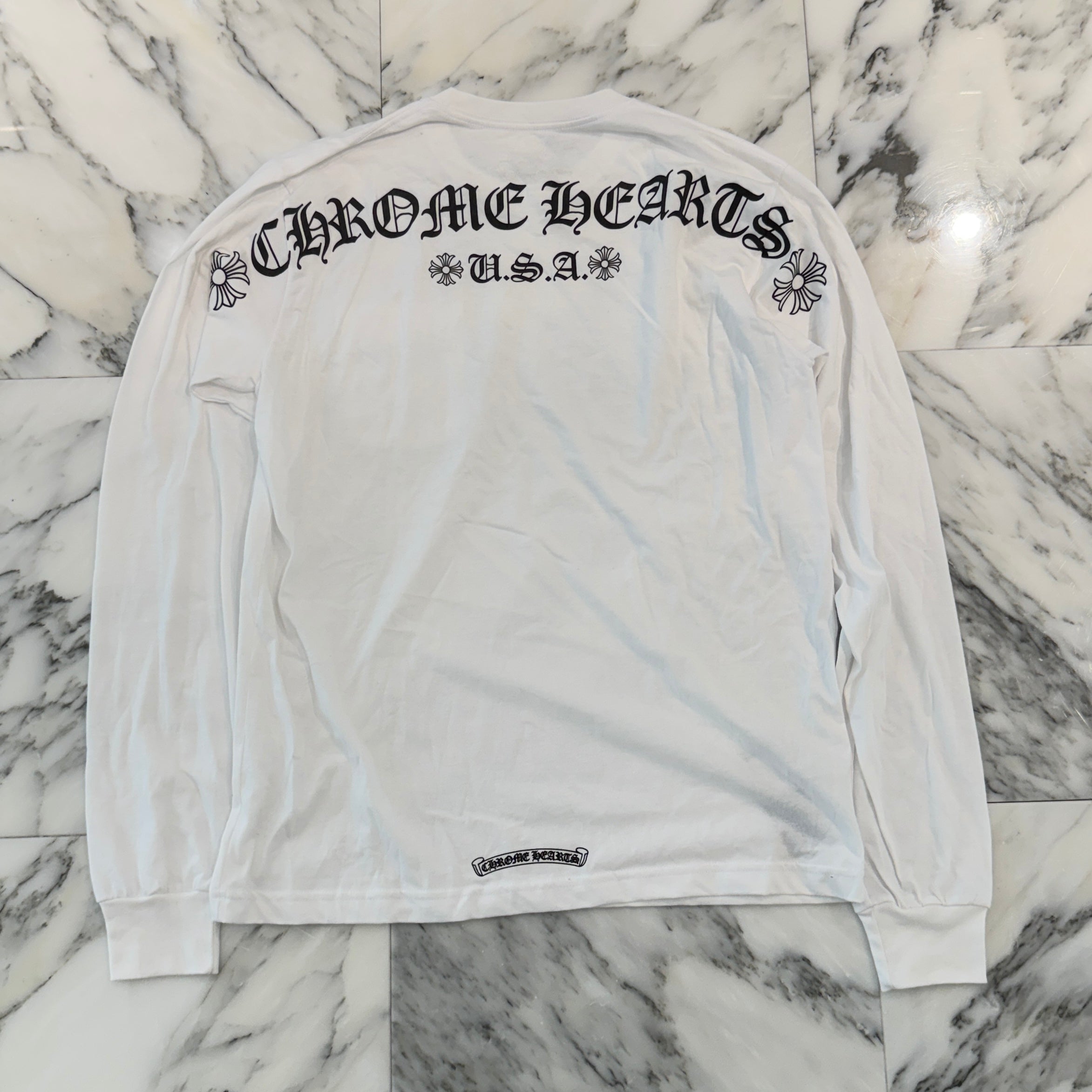 CHROME HEARTS Back Arch Logo USA Long Sleeve Tee Size L クロムハーツ バックアーチロゴ USA ロングスリーブTシャツ サイズL