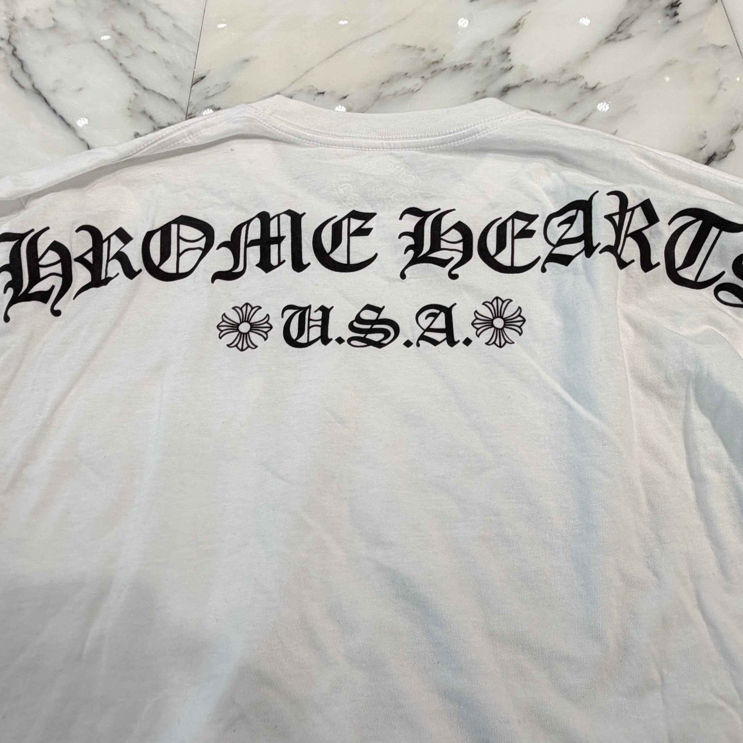 CHROME HEARTS Back Arch Logo USA Long Sleeve Tee Size L クロムハーツ バックアーチロゴ USA ロングスリーブTシャツ サイズL