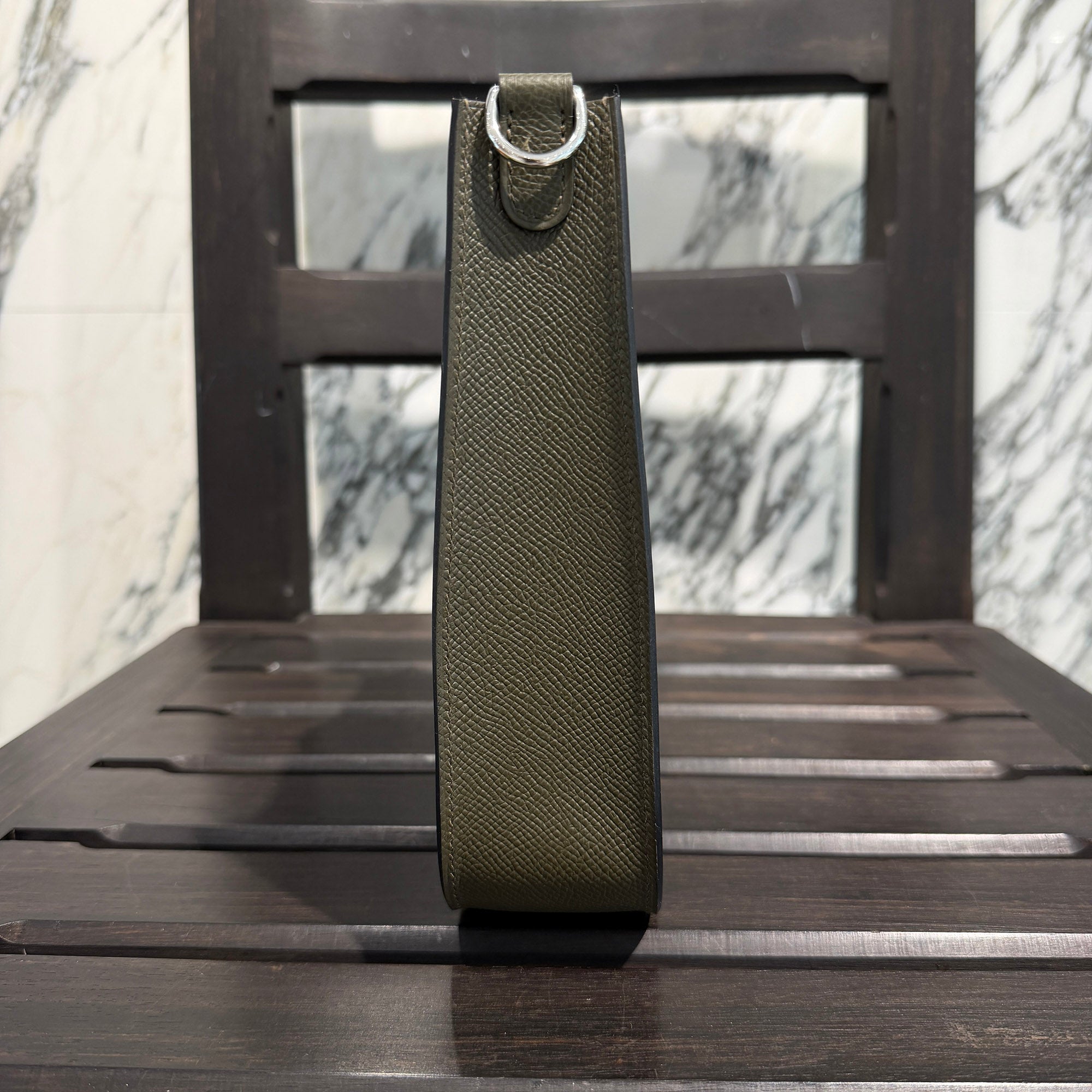 HERMES Evelyne Sellier TPM "Vert Loden" G刻印 エルメス エブリン セリエ  TPM "ヴェール・ロデン" レザーショルダーバッグ