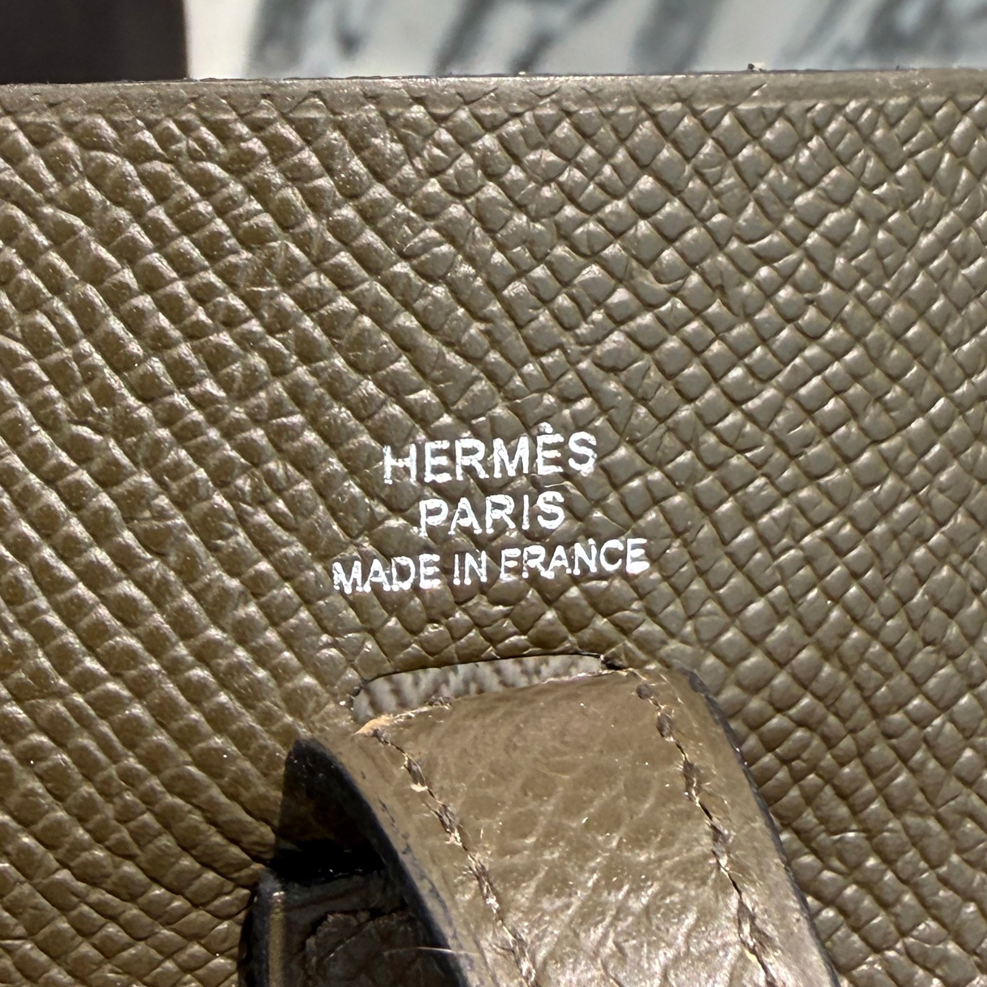 HERMES Evelyne Sellier TPM "Vert Loden" G刻印 エルメス エブリン セリエ  TPM "ヴェール・ロデン" レザーショルダーバッグ