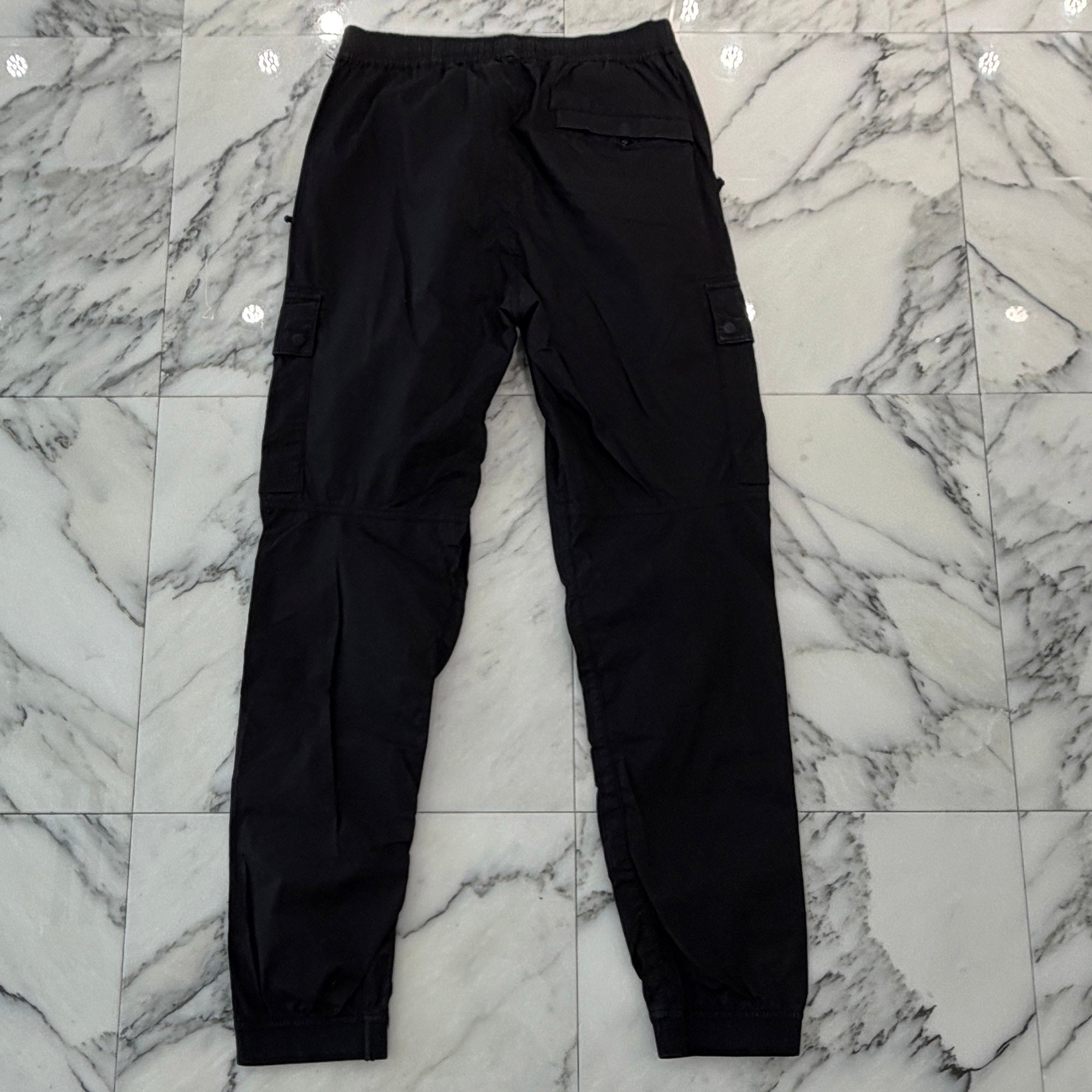 STONE ISLAND 2023SS Garment Dyed Stretch Cotton Shirred Tapered Ribbed Cargo Pants 101531303 Size 28 ストーンアイランド ガーメントダイ コットンストレッチ シャーリングテーパード リブカーゴパンツ サイズ28