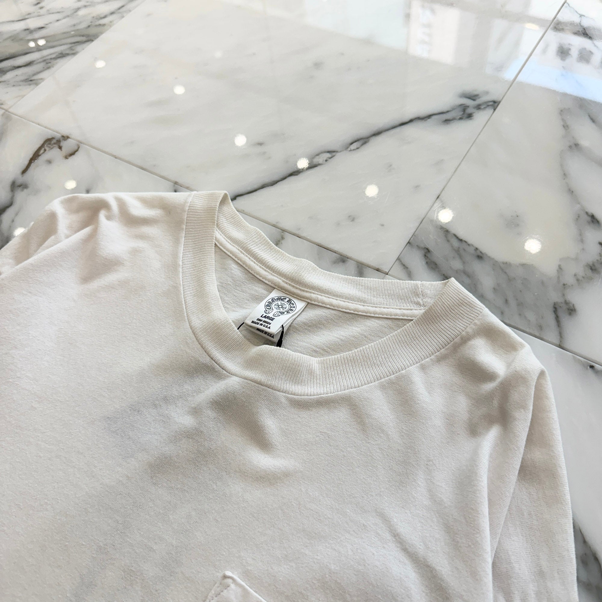 CHROME HEARTS Vertical Logo Back RS3 Cross Print Long Sleeve Tee Size L クロムハーツ ヴァーティカルロゴ バック RS3クロス プリント ロングスリーブTシャツ サイズL