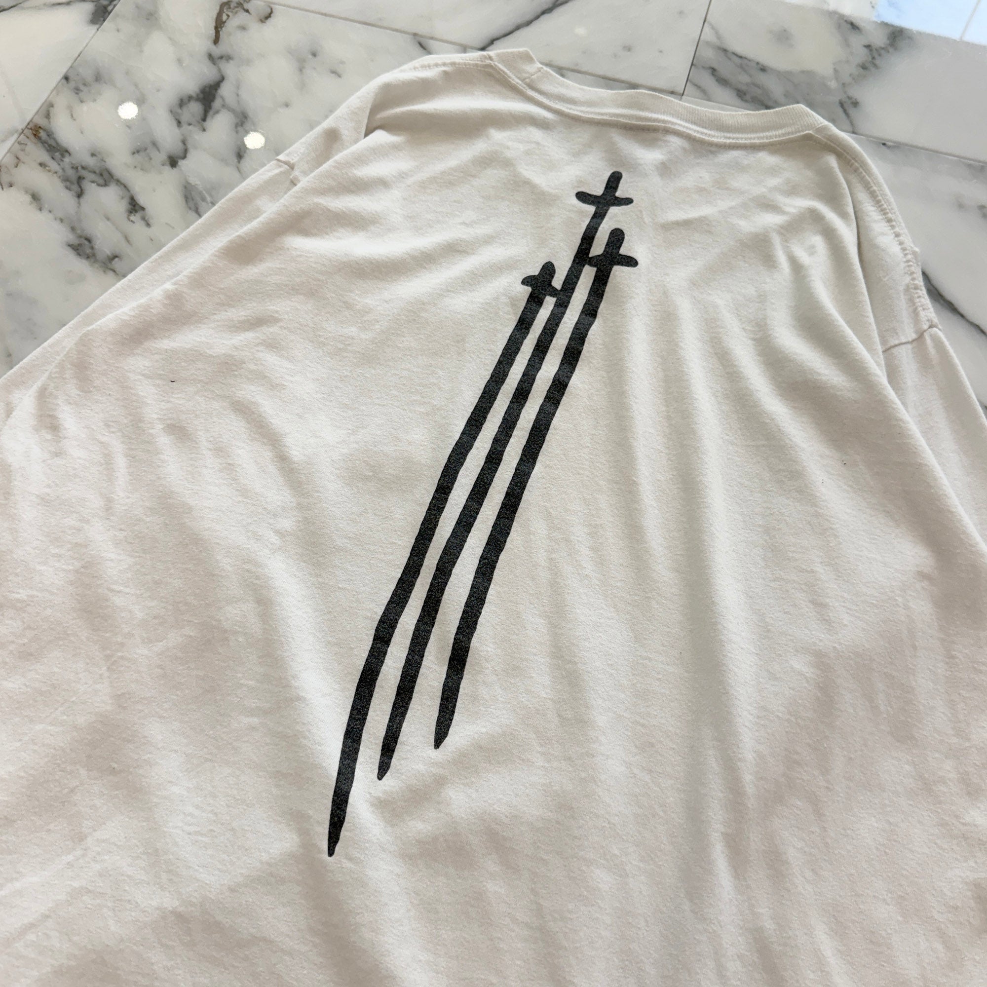 CHROME HEARTS Vertical Logo Back RS3 Cross Print Long Sleeve Tee Size L クロムハーツ ヴァーティカルロゴ バック RS3クロス プリント ロングスリーブTシャツ サイズL