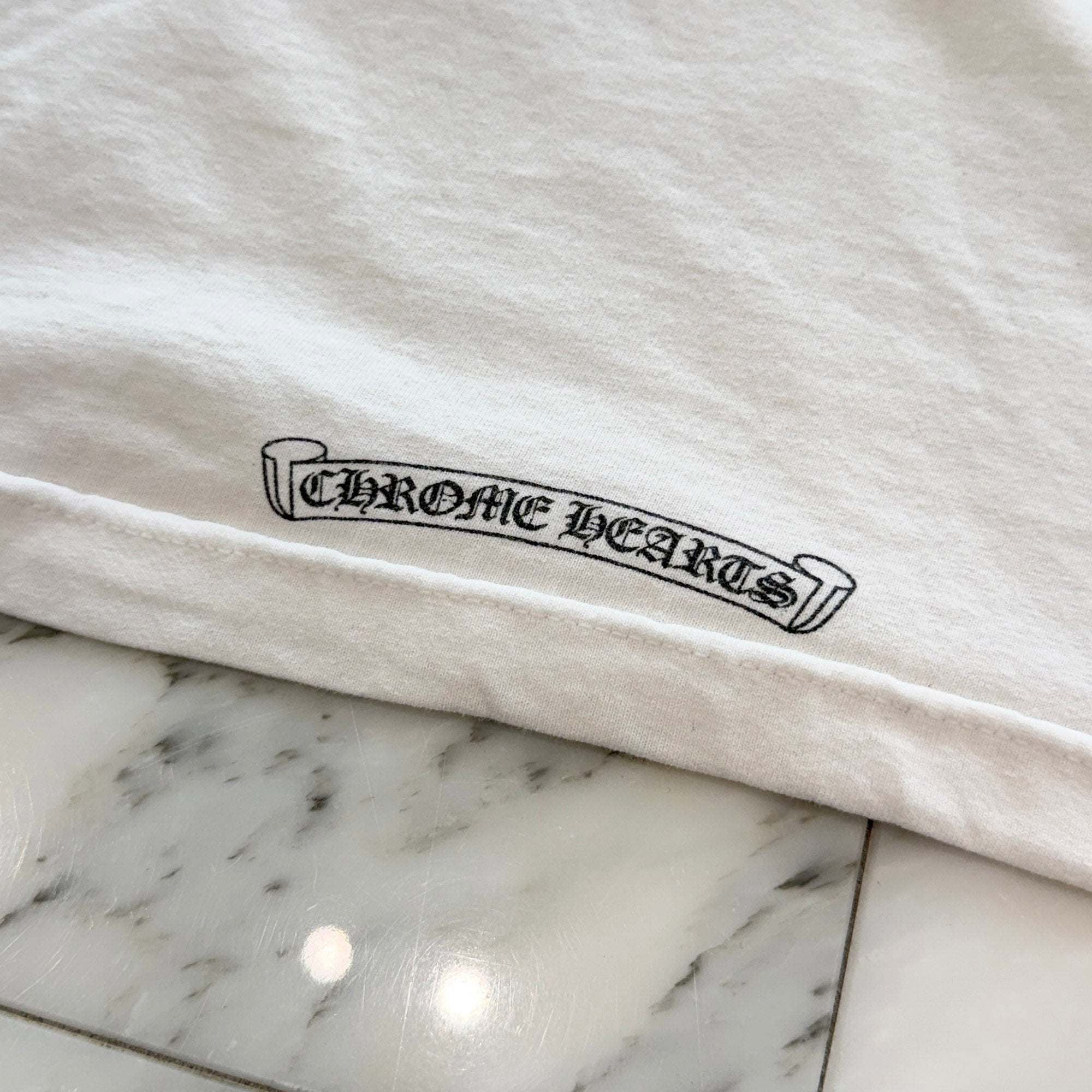 CHROME HEARTS Vertical Logo Back RS3 Cross Print Long Sleeve Tee Size L クロムハーツ ヴァーティカルロゴ バック RS3クロス プリント ロングスリーブTシャツ サイズL
