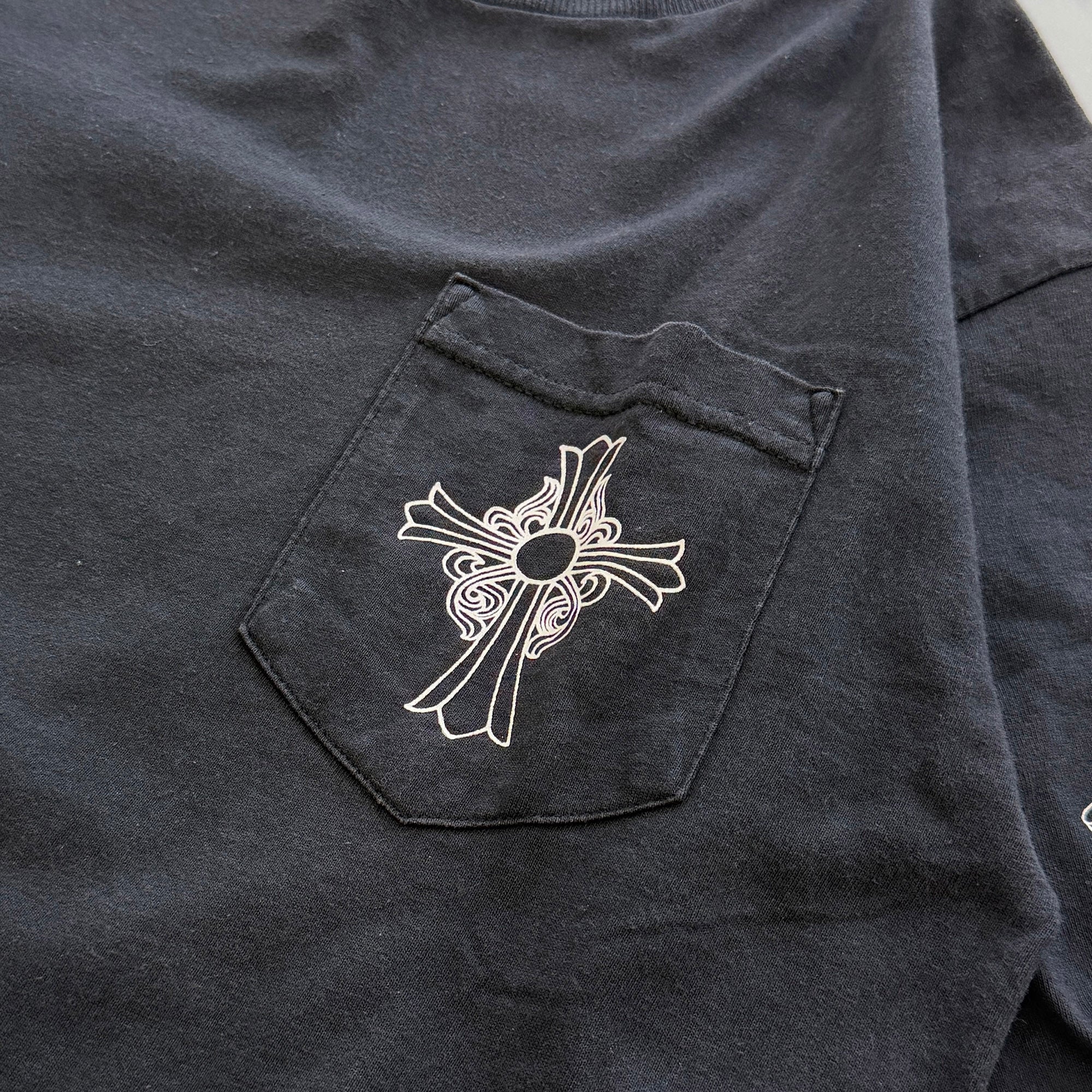 CHROME HEARTS Hairy Cross T Bar Logo Tee Size M クロムハーツ ヘイリークロス Tバーロゴ Tシャツ サイズM