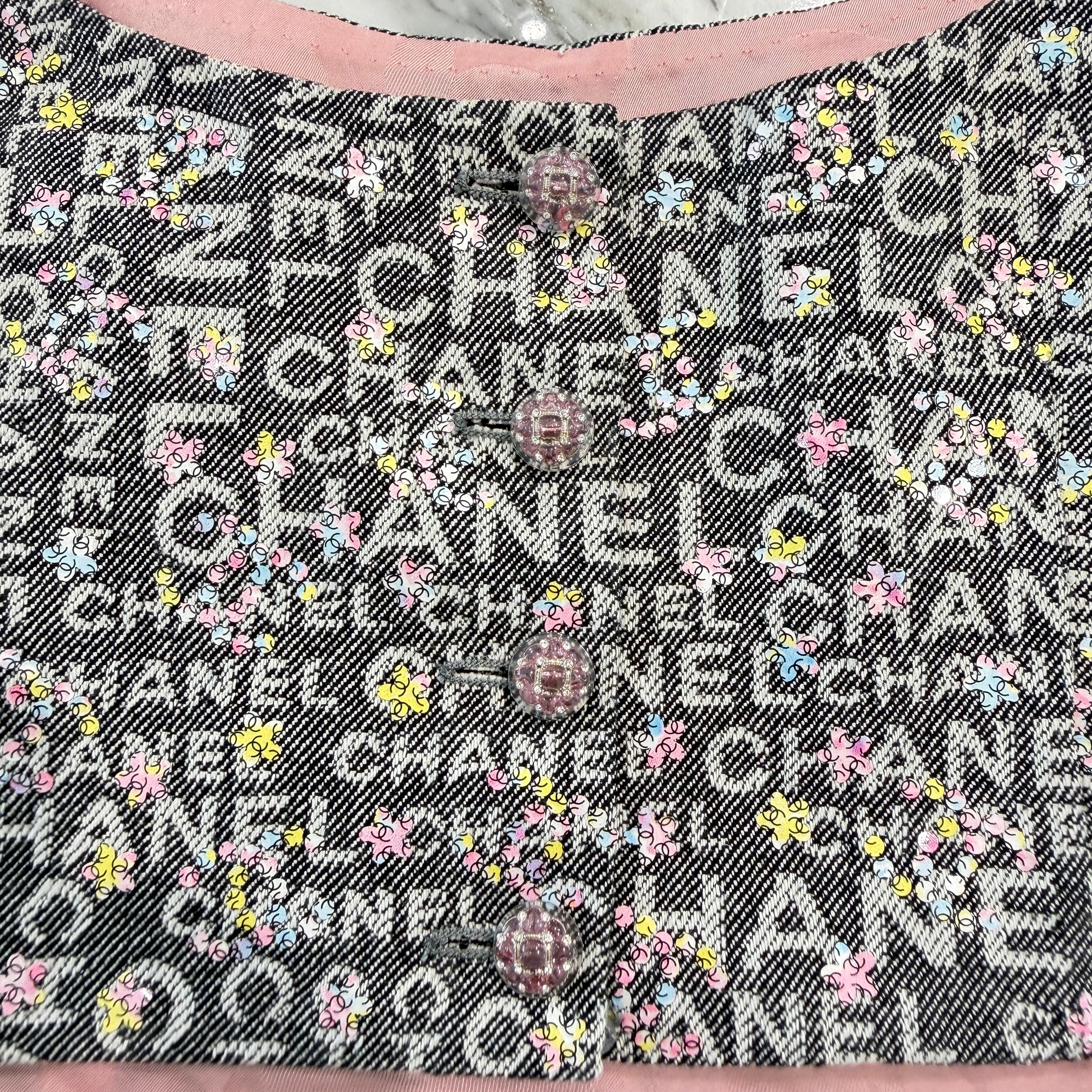 CHANEL 2024SS 24P Coco Mark Logo Cropped Denim Camisole P76262V68127 Size 34 シャネル 24P ココマークロゴ クロップドデニムキャミソール サイズ34