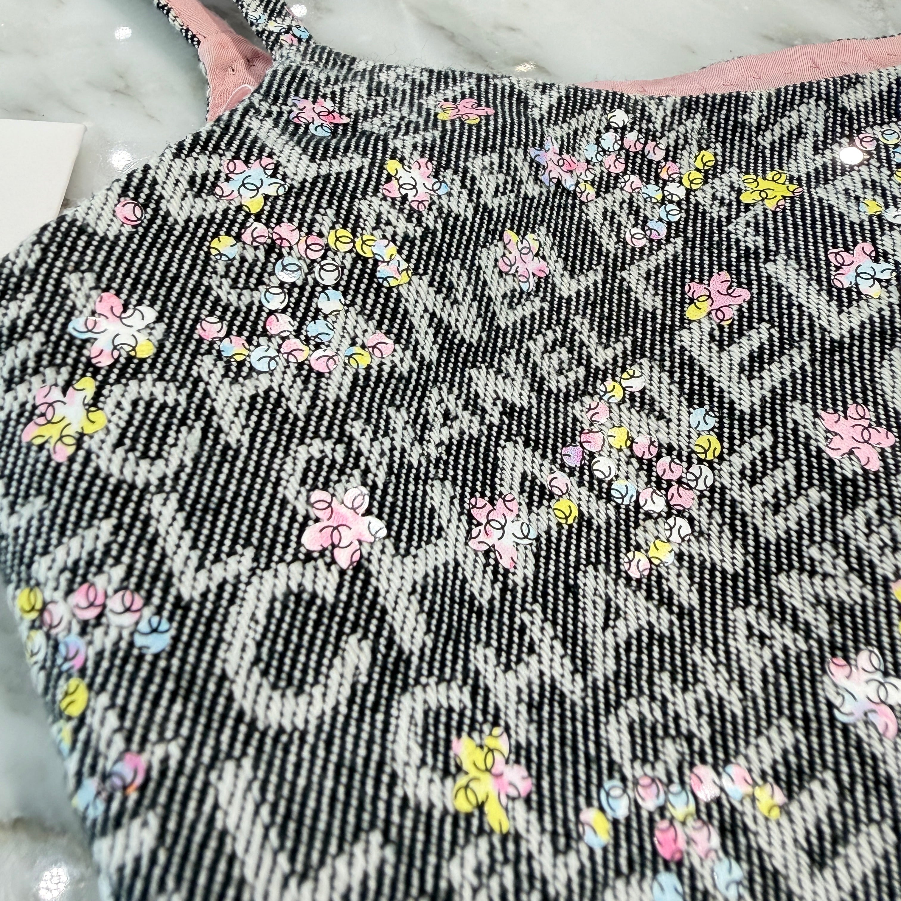 CHANEL 2024SS 24P Coco Mark Logo Cropped Denim Camisole P76262V68127 Size 34 シャネル 24P ココマークロゴ クロップドデニムキャミソール サイズ34