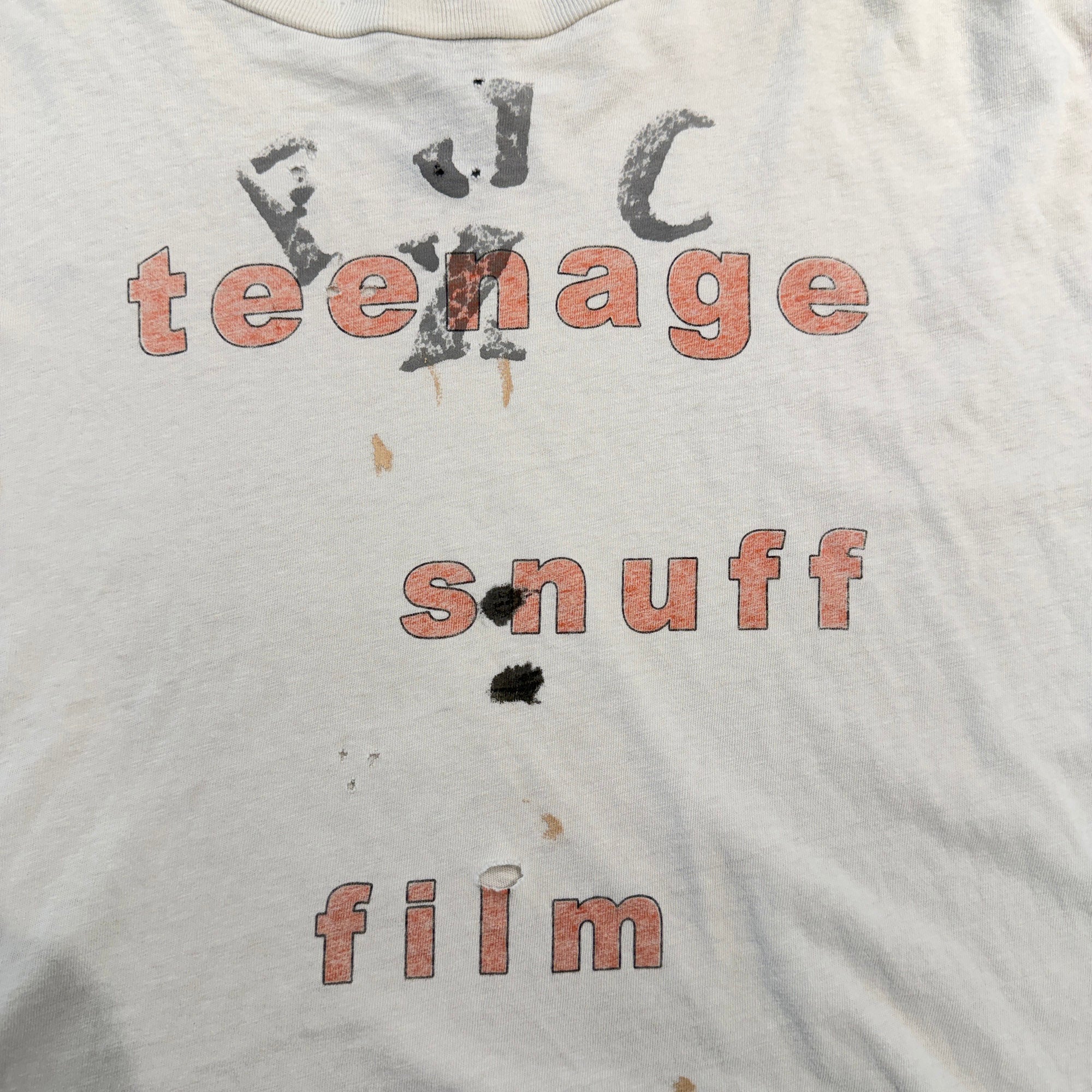 Enfants Riches Déprimés 2022SS Teenage Snuff Film Damage Tee Size XL アンファン リッシュ デプリメ ティーンエイジ スナッフ フィルム ダメージ Tシャツ サイズXL