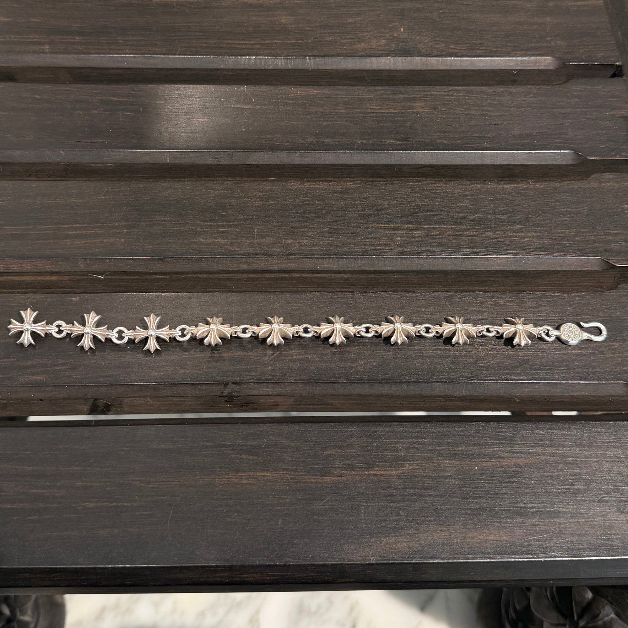 CHROME HEARTS Cut Out CH Plus Silver Bracelet 9 LINK クロムハーツ カットアウト CHプラス シルバー ブレスレット 9リンク