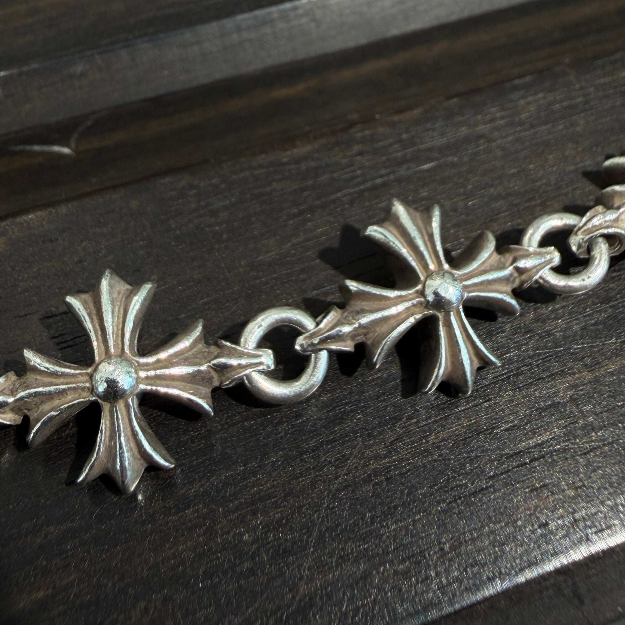 CHROME HEARTS クロムハーツ カットアウトプラス 取っ手 SV925 CHROME HEARTS Cut Out CH Plus Silver Bracelet 9 LINK クロムハーツ