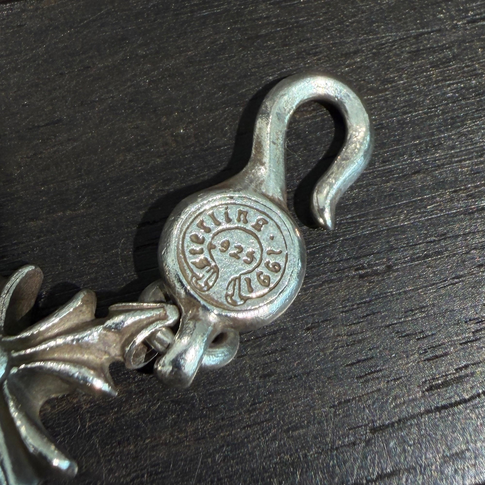 CHROME HEARTS Cut Out CH Plus Silver Bracelet 9 LINK クロムハーツ カットアウト CHプラス シルバー ブレスレット 9リンク