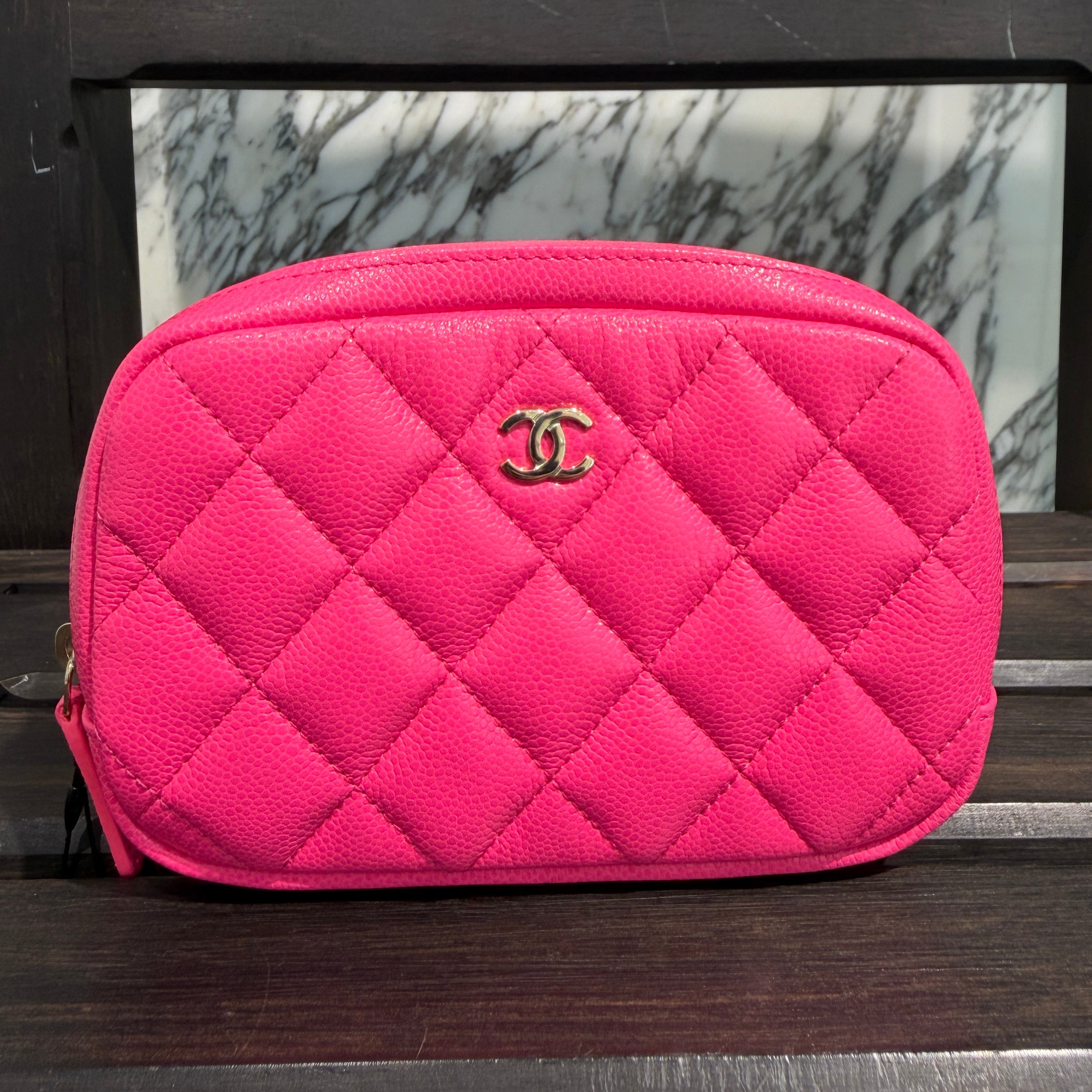 CHANEL Classic Zip Matelassé Small Pouch A80909 シャネル クラシック ジップ マトラッセ スモールポーチ