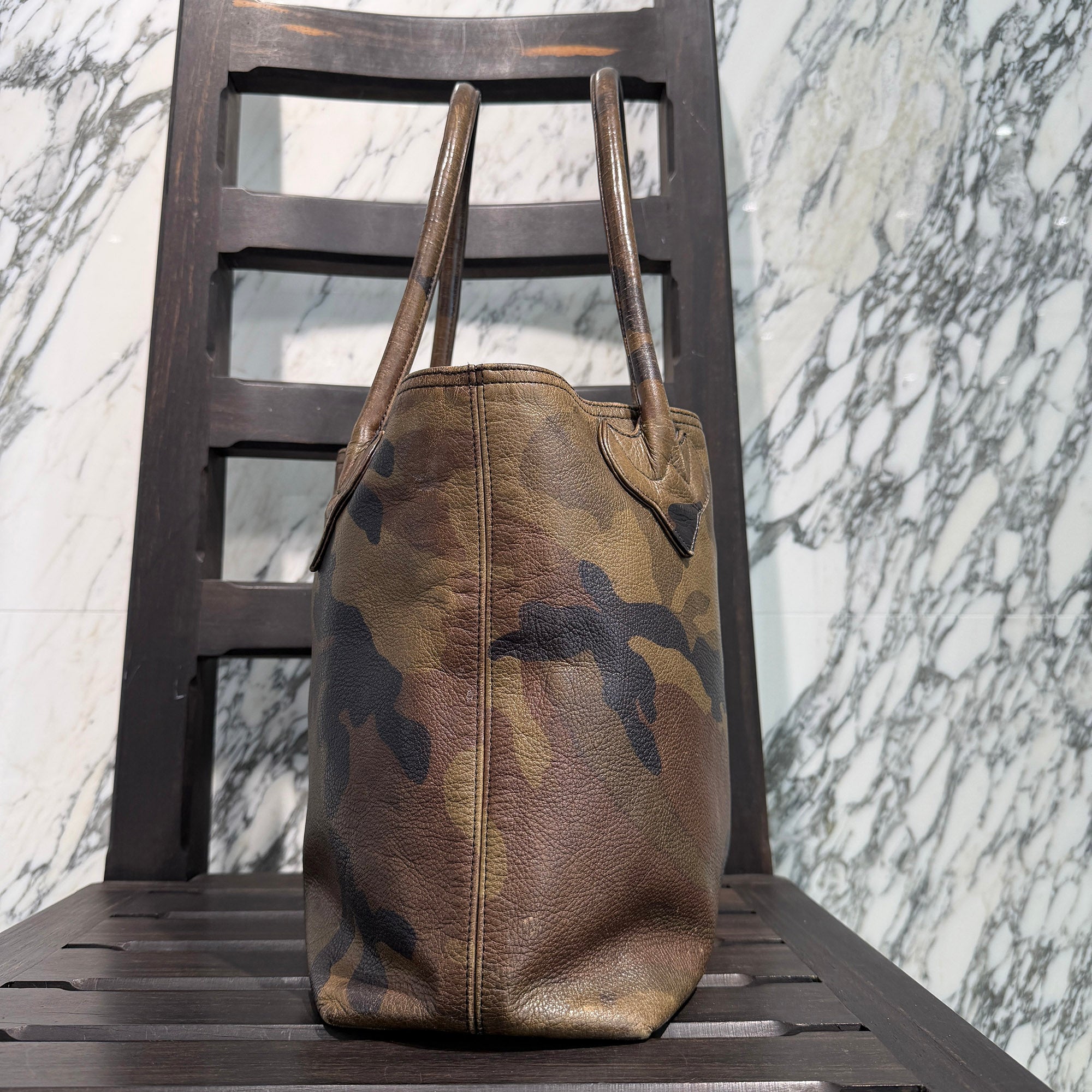 CHROME HEARTS Camouflage 1 Cross Leather Patch FS Tote Bag クロムハーツ カモフラージュ 1クロス レザーパッチ FS トートバッグ