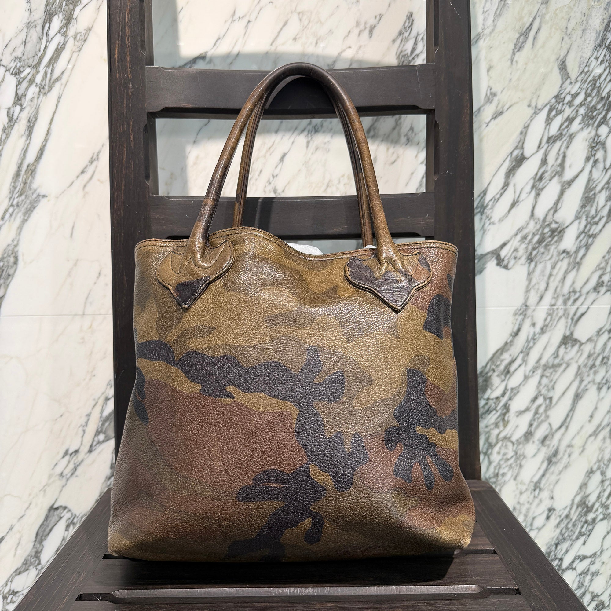 CHROME HEARTS Camouflage 1 Cross Leather Patch FS Tote Bag クロムハーツ カモフラージュ 1クロス レザーパッチ FS トートバッグ