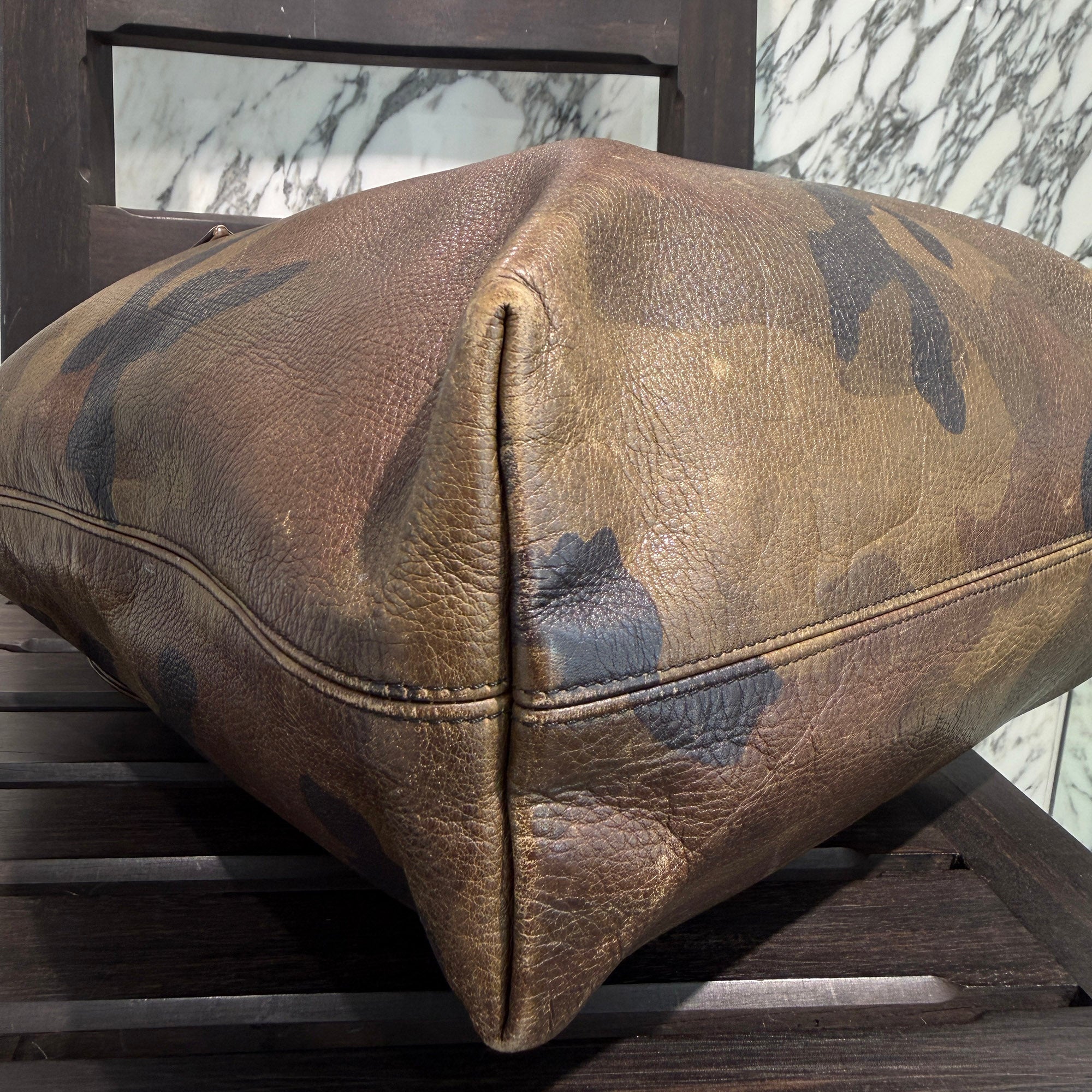 CHROME HEARTS Camouflage 1 Cross Leather Patch FS Tote Bag クロムハーツ カモフラージュ 1クロス レザーパッチ FS トートバッグ