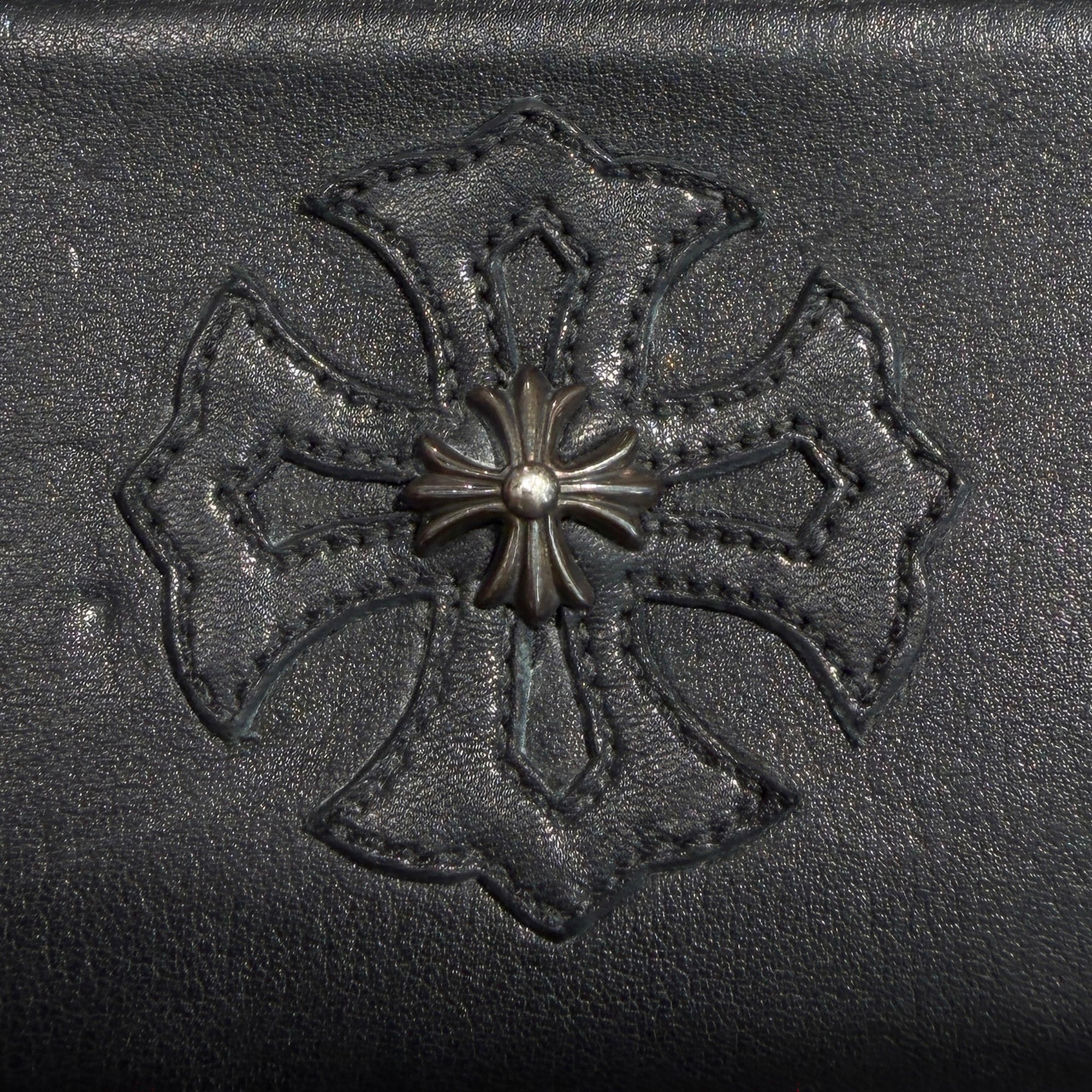 CHROME HEARTS CH Plus Patch Round Zip Coin Case クロムハーツ CH