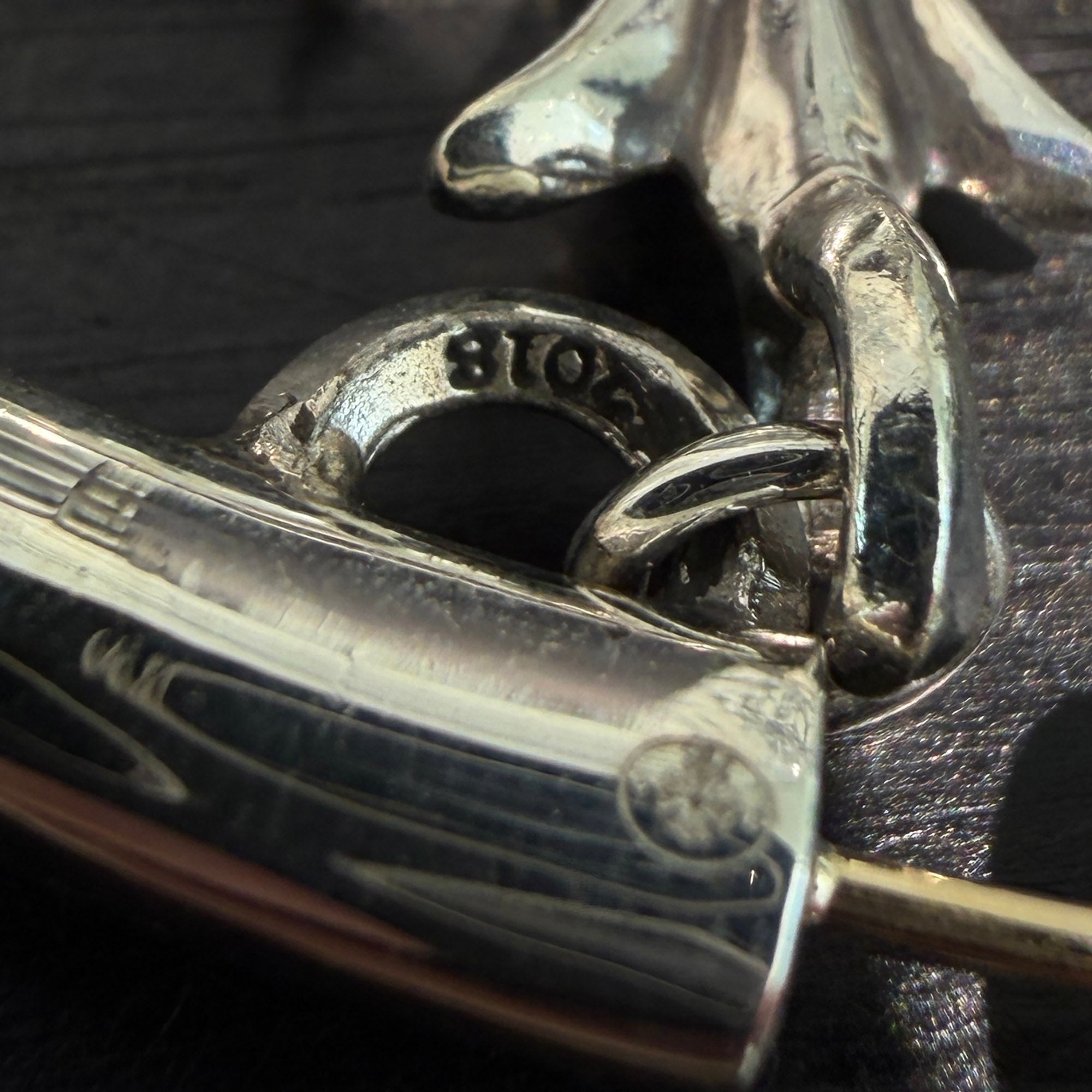 CHROME HEARTS Tiny CH Cross Hoop Earring クロムハーツ タイニーCHクロス フープ ピアス