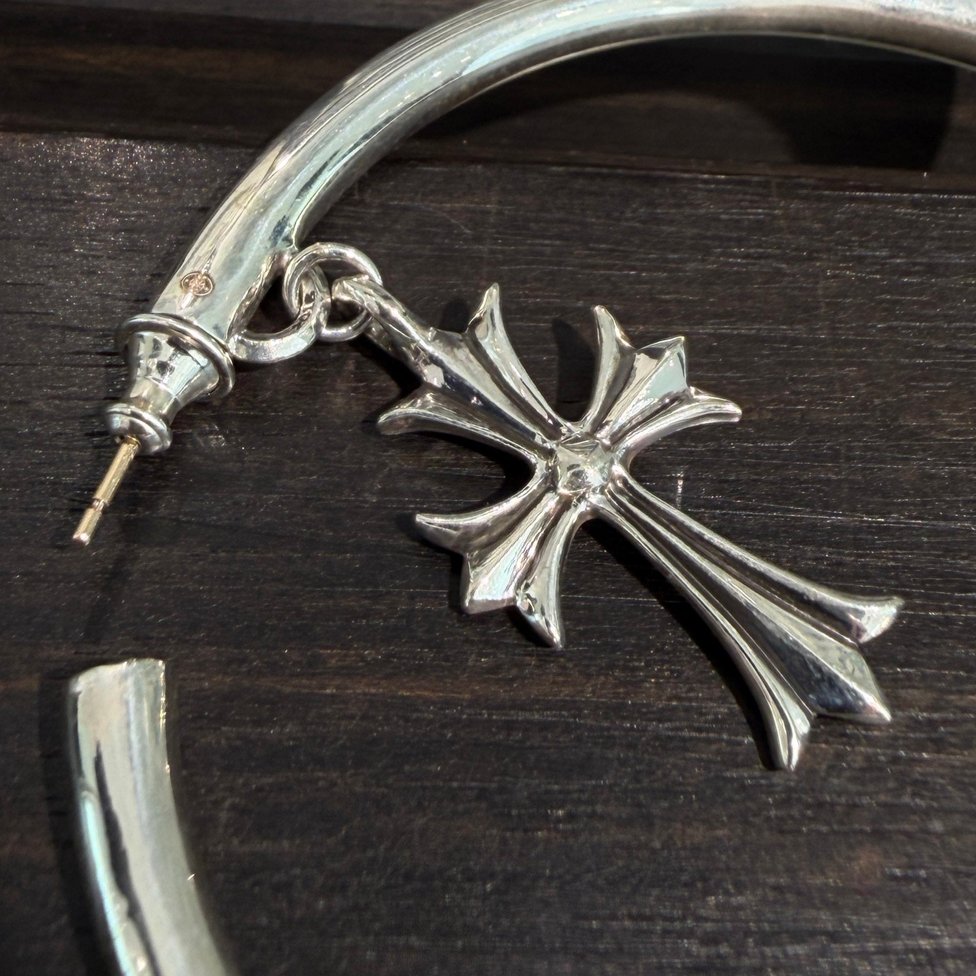 Chrome Hearts タイニーCHクロス フープピアス CHROME HEARTS Tiny CH Cross Hoop Earring クロムハーツ タイニーCH