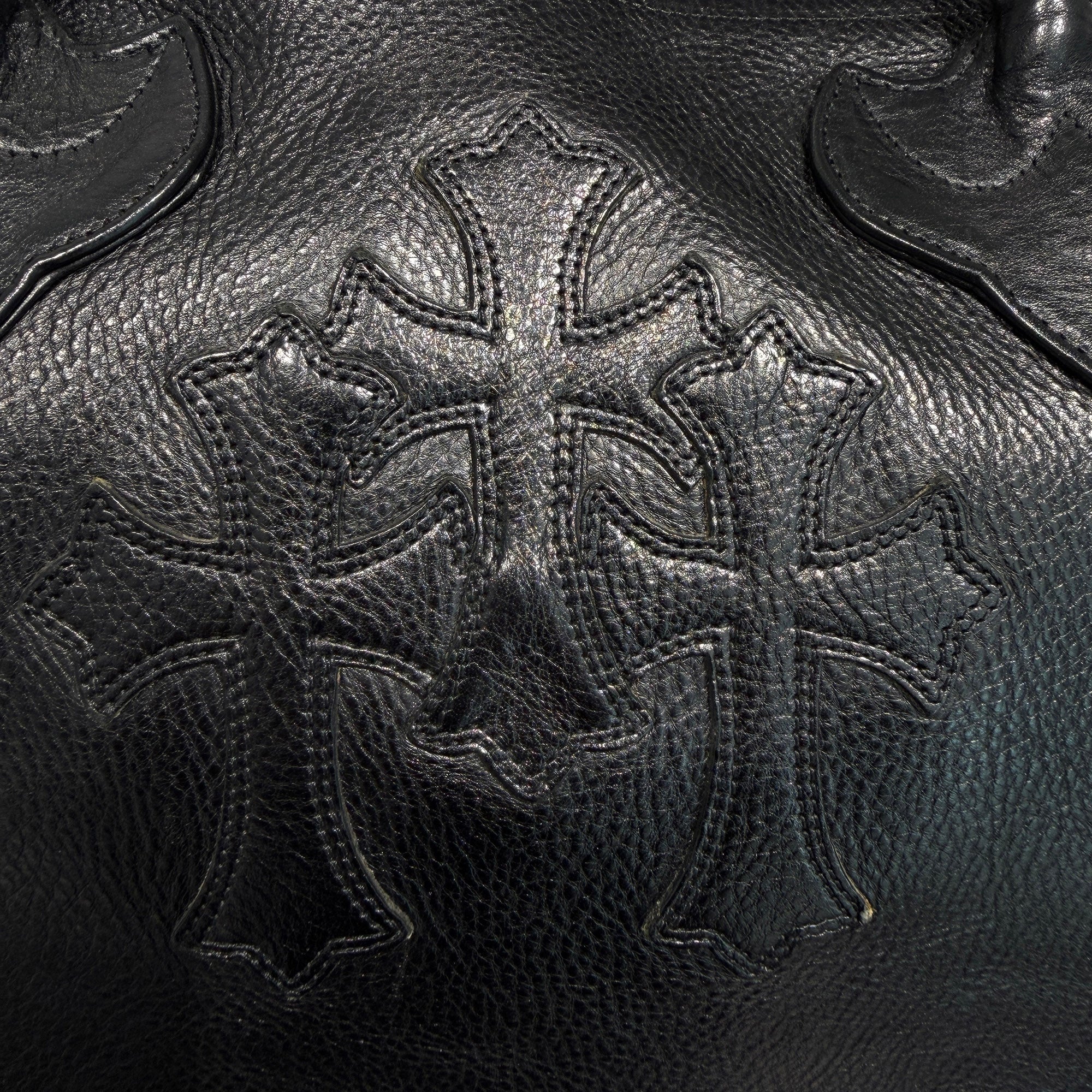 CHROME HEARTS 3 Cemetery Cross Patch FS Leather Tote Bag クロムハーツ 3セメタリークロスパッチ FS レザートートバッグ
