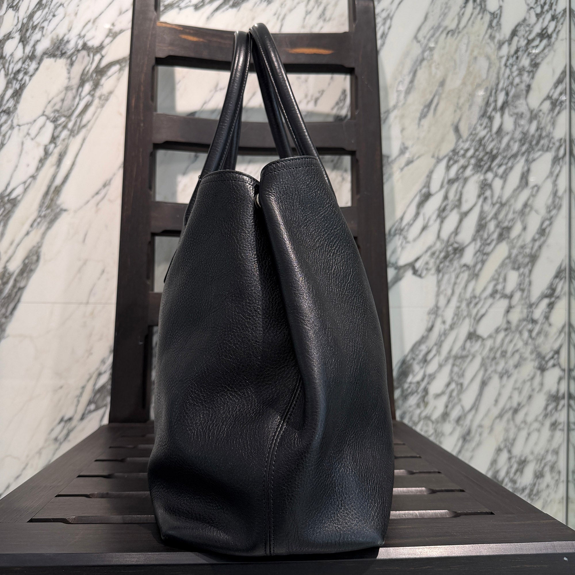 CHROME HEARTS 3 Cemetery Cross Patch FS Leather Tote Bag クロムハーツ 3セメタリークロスパッチ FS レザートートバッグ