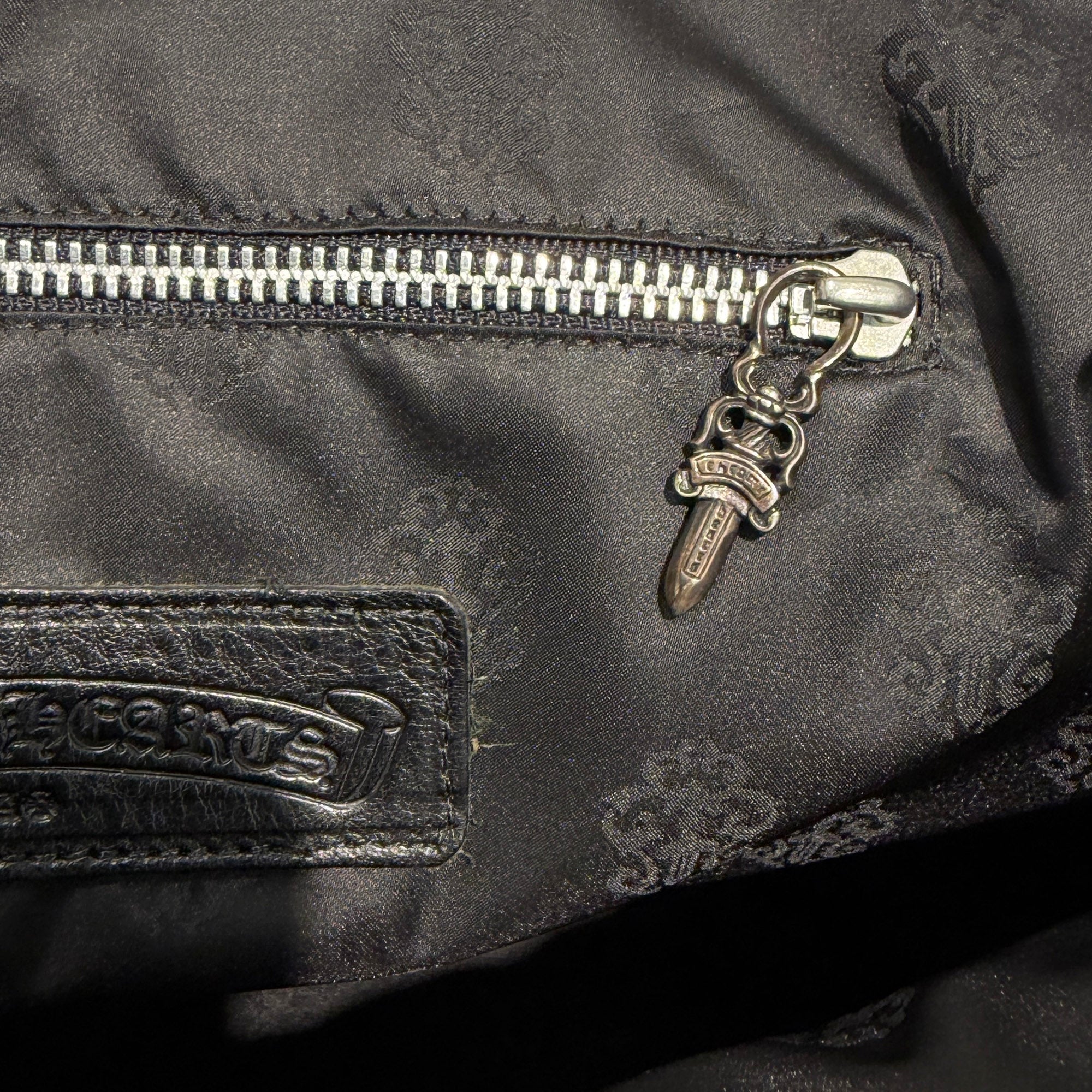 CHROME HEARTS 3 Cemetery Cross Patch FS Leather Tote Bag クロムハーツ 3セメタリークロスパッチ FS レザートートバッグ