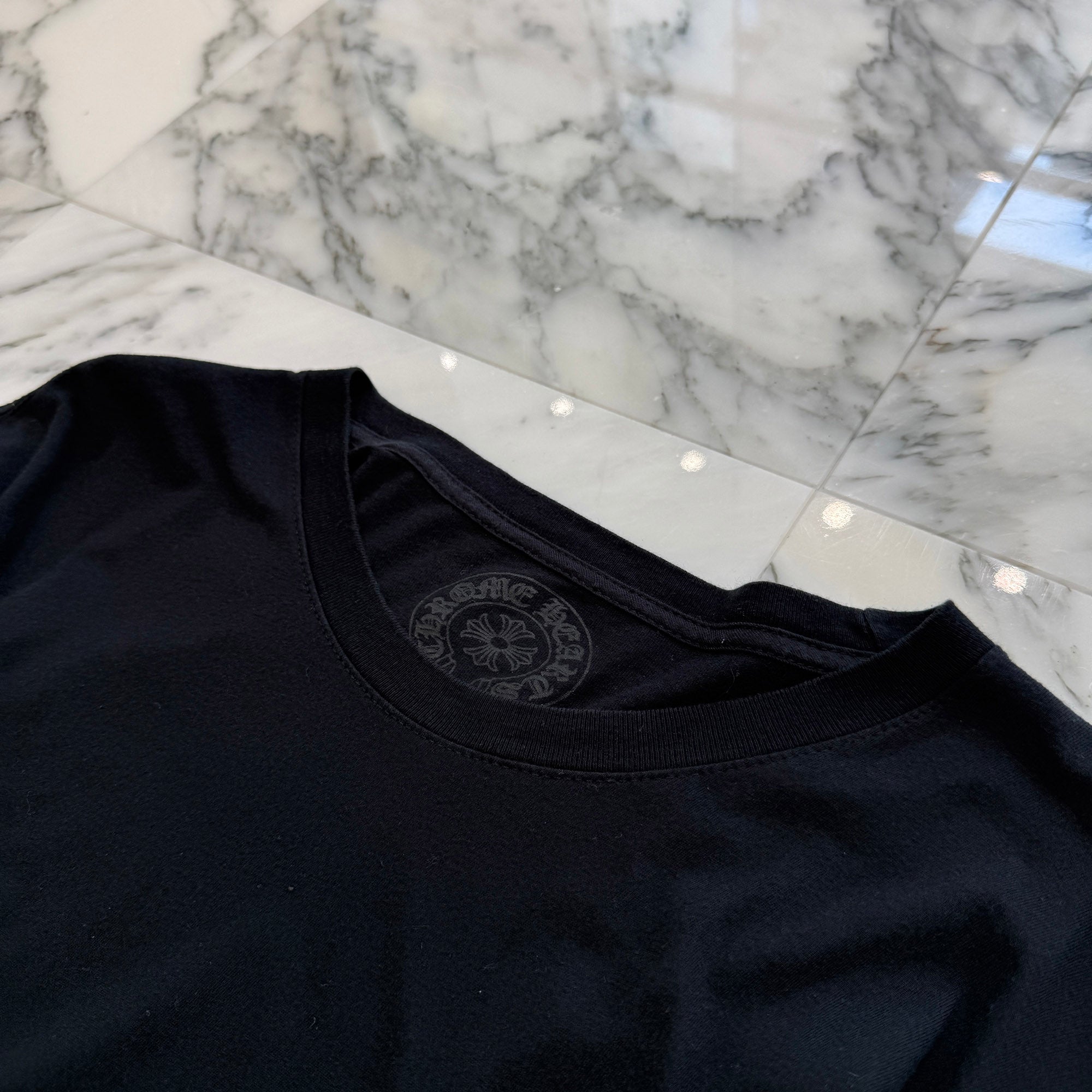 CHROME HEARTS Floral Cross FUCK YOU Horseshoe Long Sleeve Tee Size L クロムハーツ フローラルクロス ファックユー ホースシュー ロングスリーブ Tシャツ サイズL