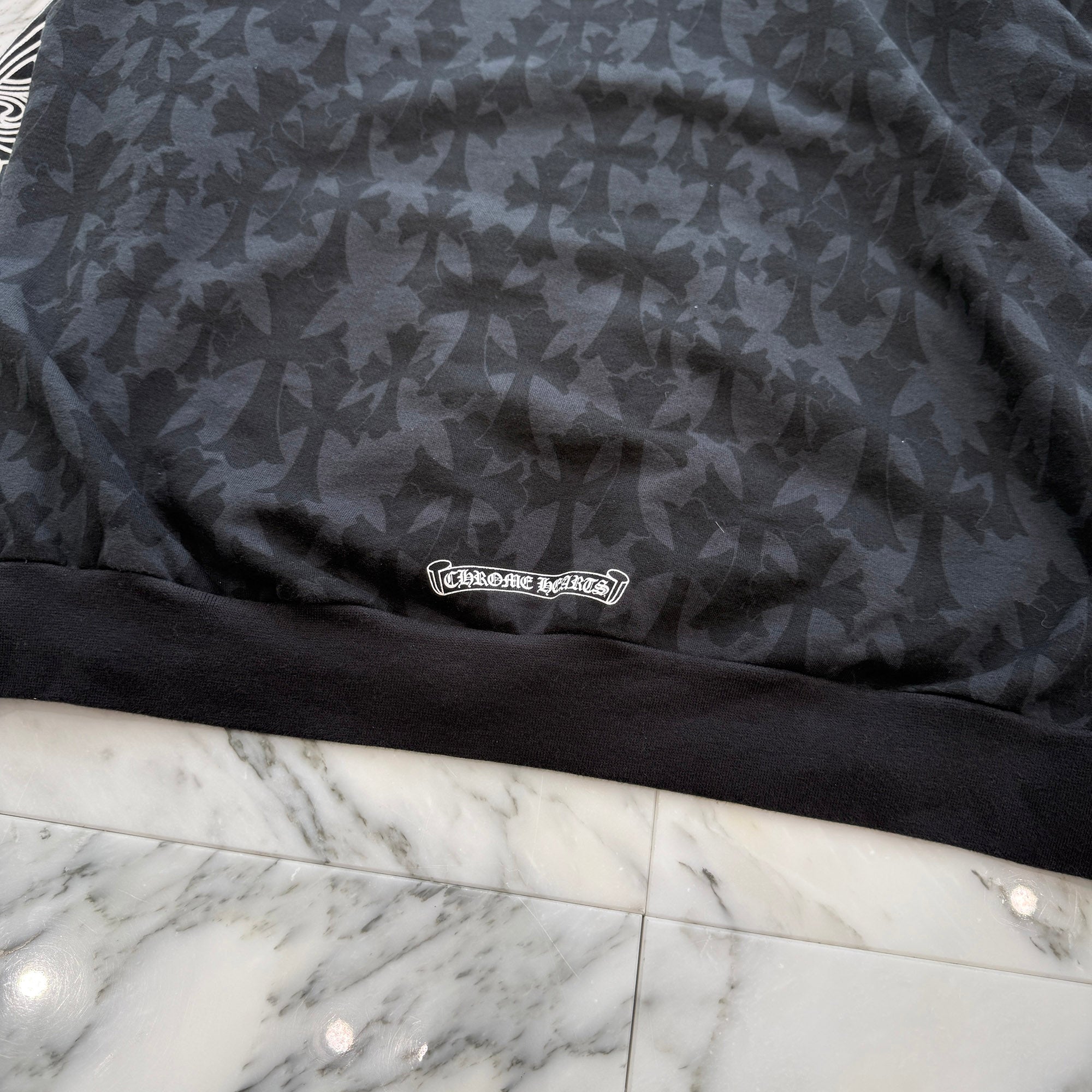 CHROME HEARTS 2024SS Graveyard Cemetery Cross Zip Up Hoodie Size L クロムハーツ グレイブヤード セメタリークロス ジップアップフーディ 総柄 サイズL
