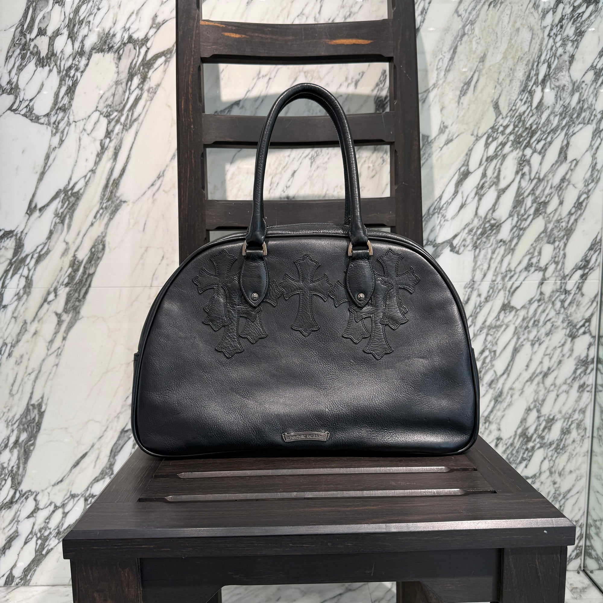 CHROME HEARTS Medium GYM Cemetery Cross Patch Hand Bag クロムハーツ ミディアム ジム セメタリークロスパッチ ハンドバッグ