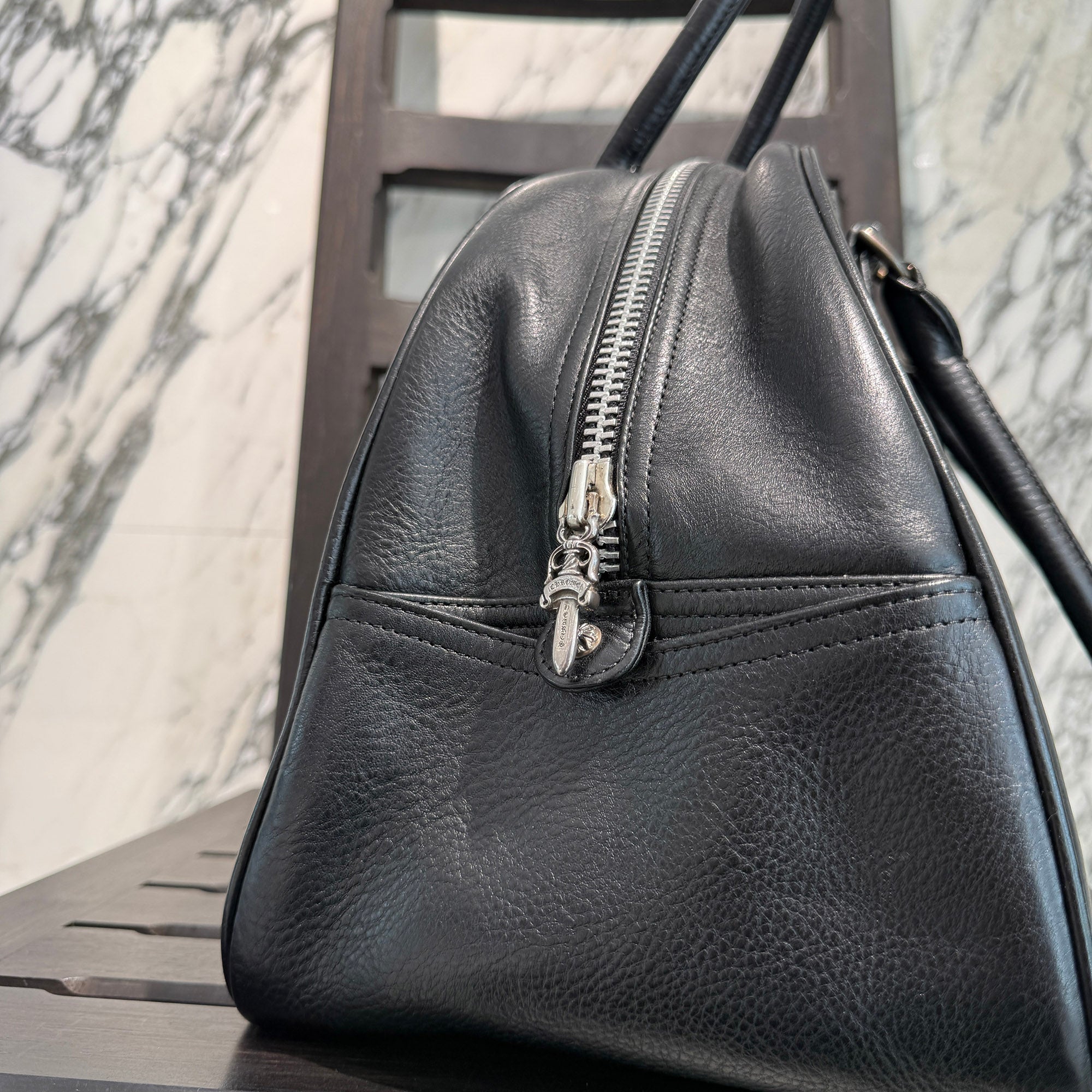 CHROME HEARTS Medium GYM Cemetery Cross Patch Hand Bag クロムハーツ ミディアム ジム セメタリークロスパッチ ハンドバッグ