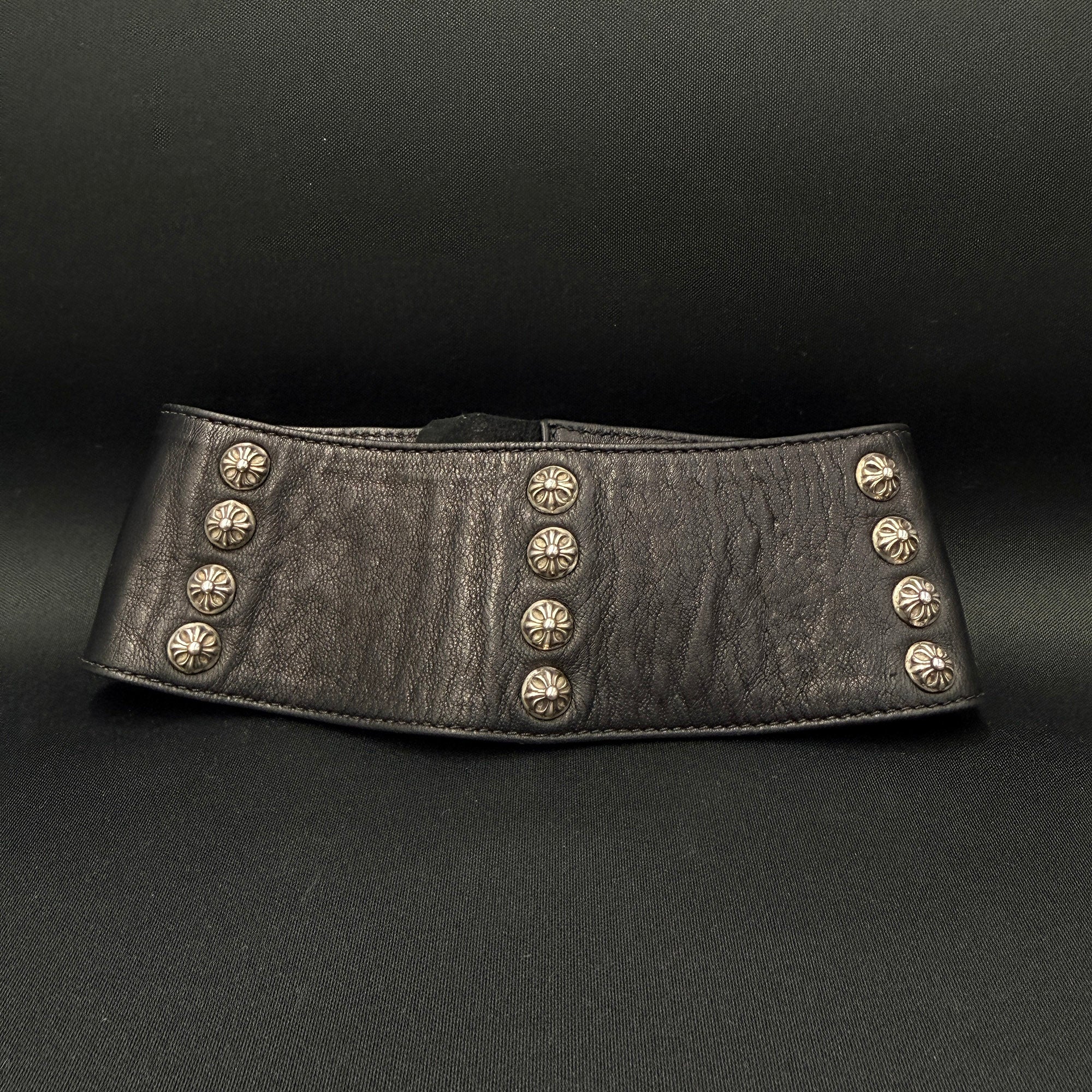 CHROME HEARTS Cross Ball Dagger Zip Leather Choker クロムハーツ