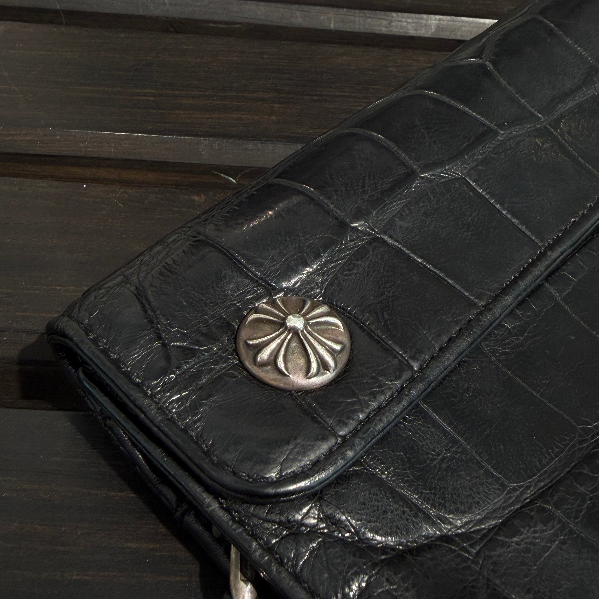CHROME HEARTS Alligator Leather Wave Cross Ball Wallet クロムハーツ アリゲーターレザー ウェーブ クロスボール ウォレット